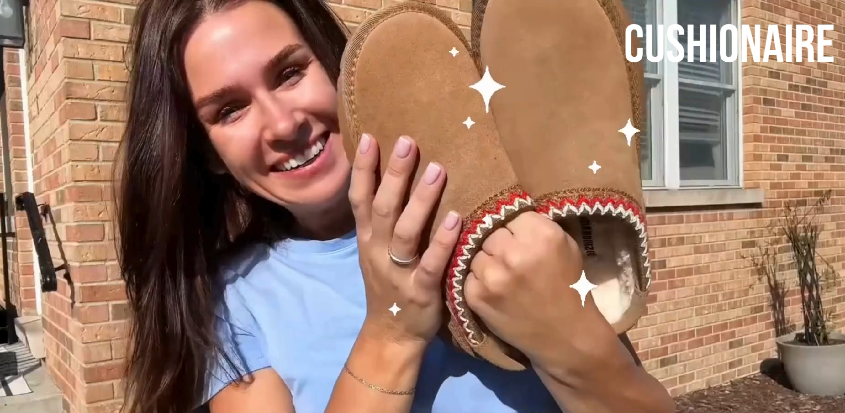 thumbnail video image 2 of Cushionaire Women’s Kabuki Genuine Suede Platform Mule Slippers with Memory Foam, Indoor/Outdoor, Wide Widths Available, 2 of 2