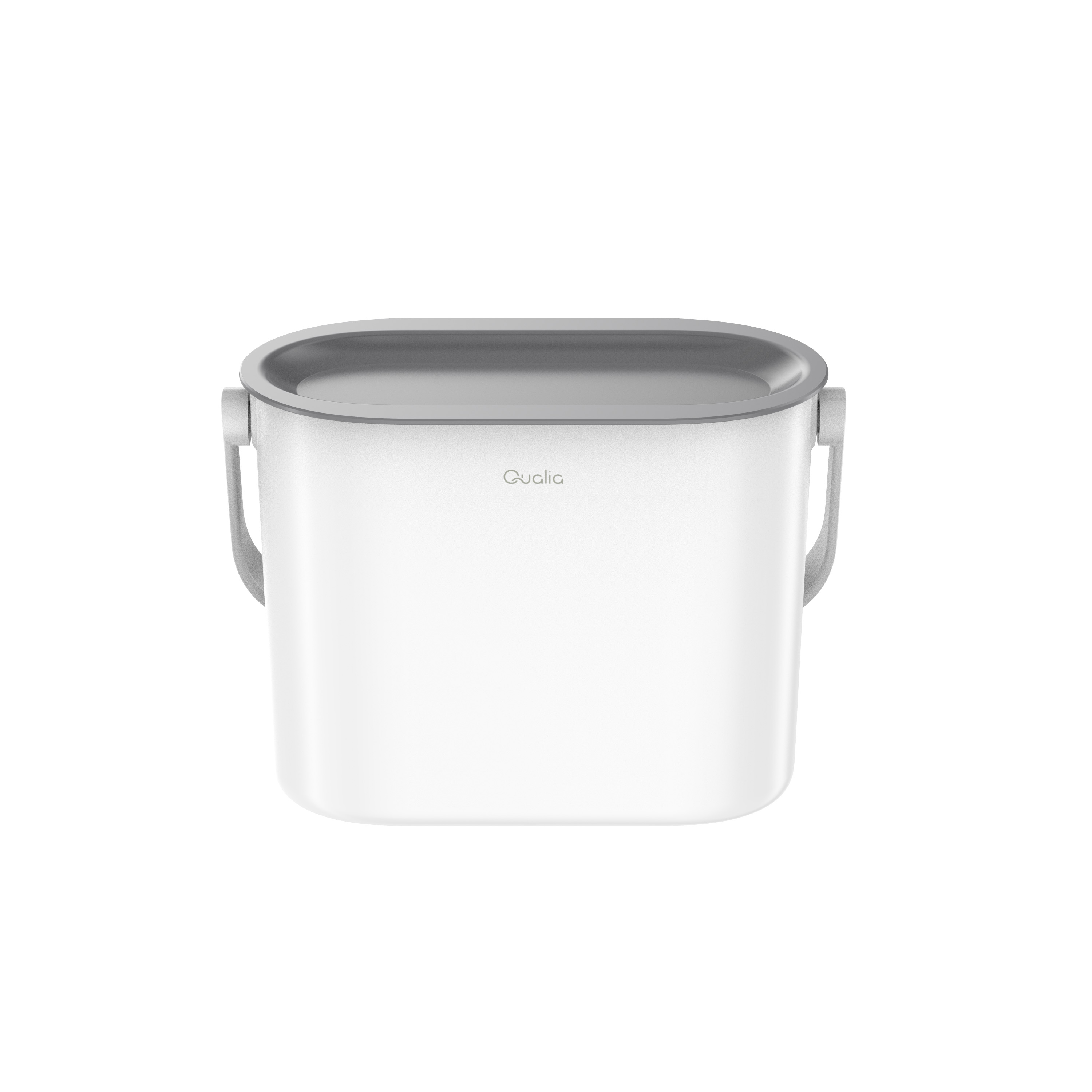 Qualia 1 Gal. Stainless Steel Slim Multi-Purpose Countertop Compost Trash  Can with Gray Lid TC10005 - The Home Depot