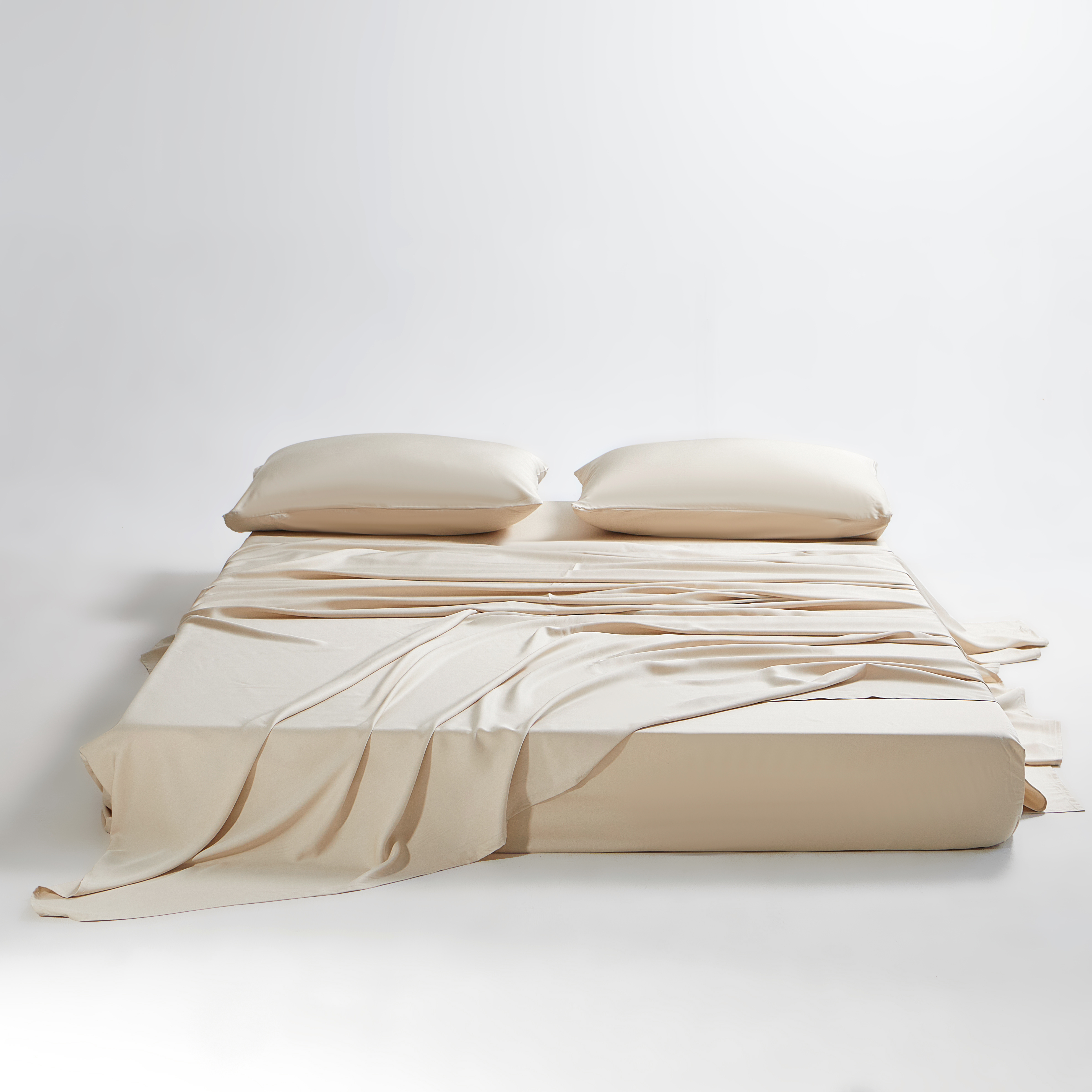 thumbnail video image 2 of 100% Organic Bamboo Sheets King Set 4 pcs - Luxury Soft with 18 Inch Deep Pocket - Ultra Breathable Cooling Sheets for Hot Sleepers - King Bed Sheets（Beige), 2 of 8