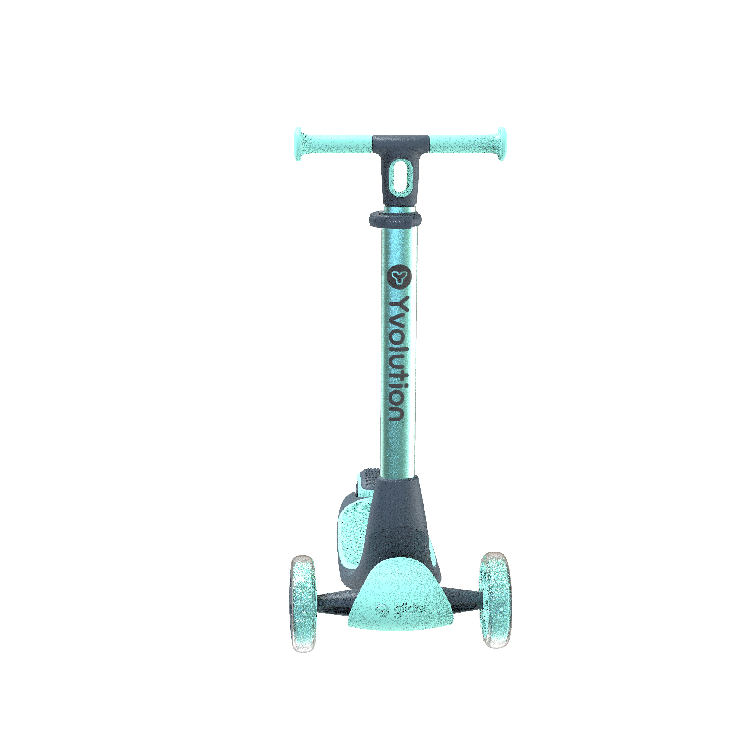 Yvolution Glider Nua Green3-Wheel Kids Scooter Light-Up Wheels