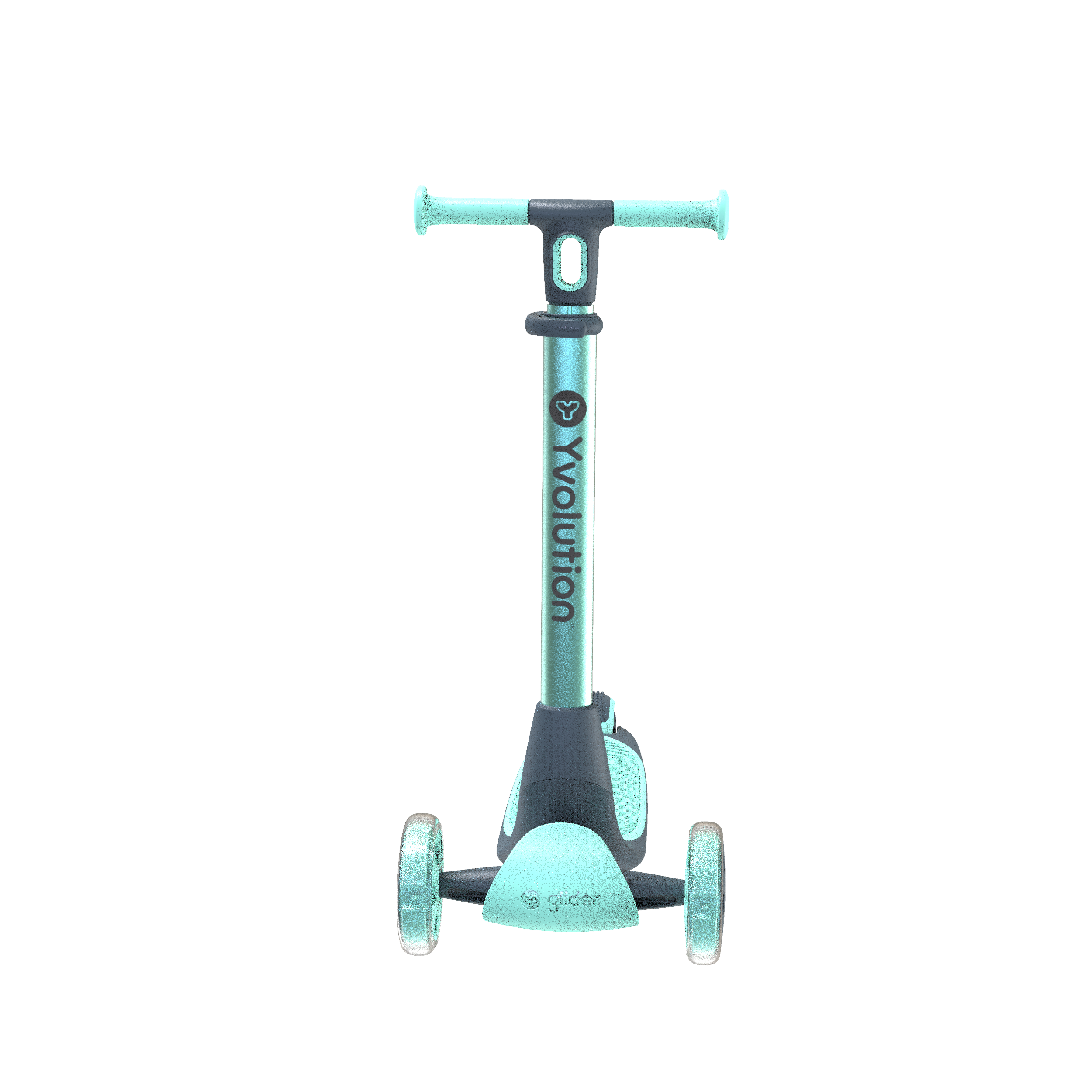 Yvolution Glider Nua Green3-Wheel Kids Scooter Light-Up Wheels