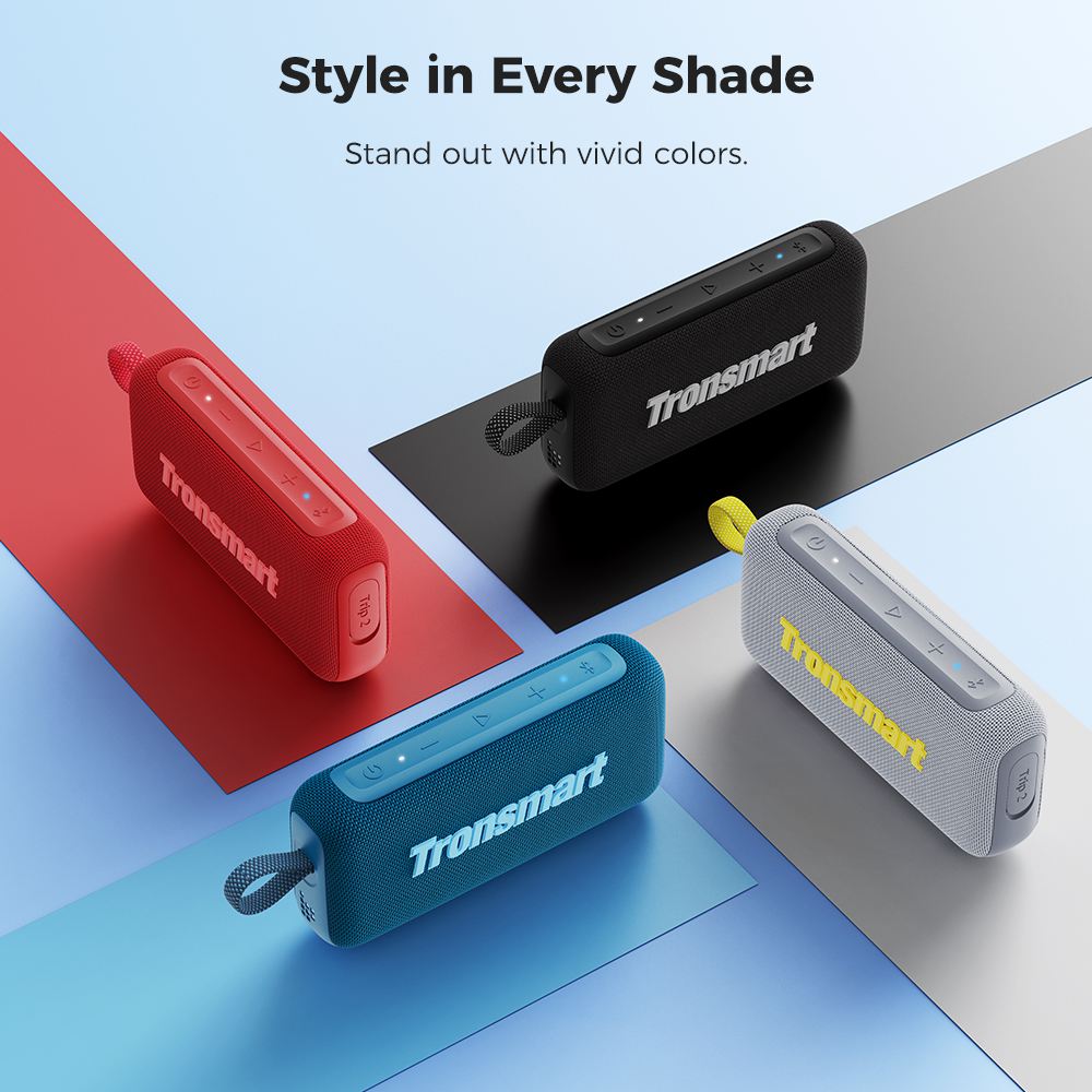thumbnail video image 2 of Tronsmart Trip 2 Bluetooth Portable Speaker, Gray, 2 of 6