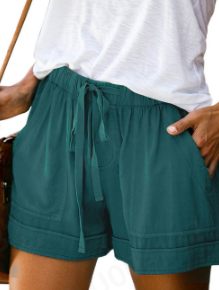 thumbnail video image 2 of Tittly Shorts for Women Lounge Pants Women Waist Drawstring Womens Comfy Pocket Pants Shorts Plus Loose Elastic Size Casual Pants Comfy Pants Women Flowy Shorts for Women Orange S, 2 of 5