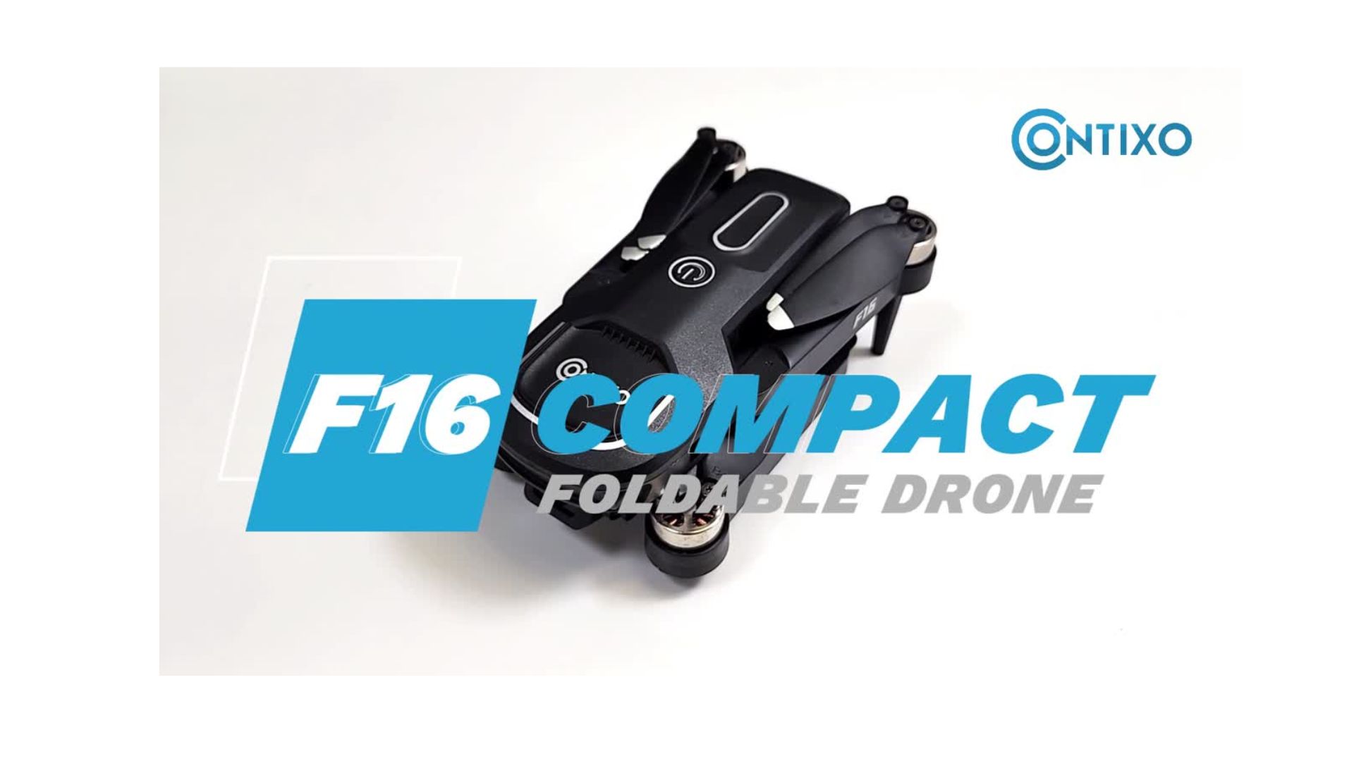 thumbnail video image 2 of (6 pack) Contixo F16 Stunt Drone, 360° Flips, 1080P Camera, Brushless Motor, 16-Min Flight, Optical Flow, Case - Graphite, 2 of 10