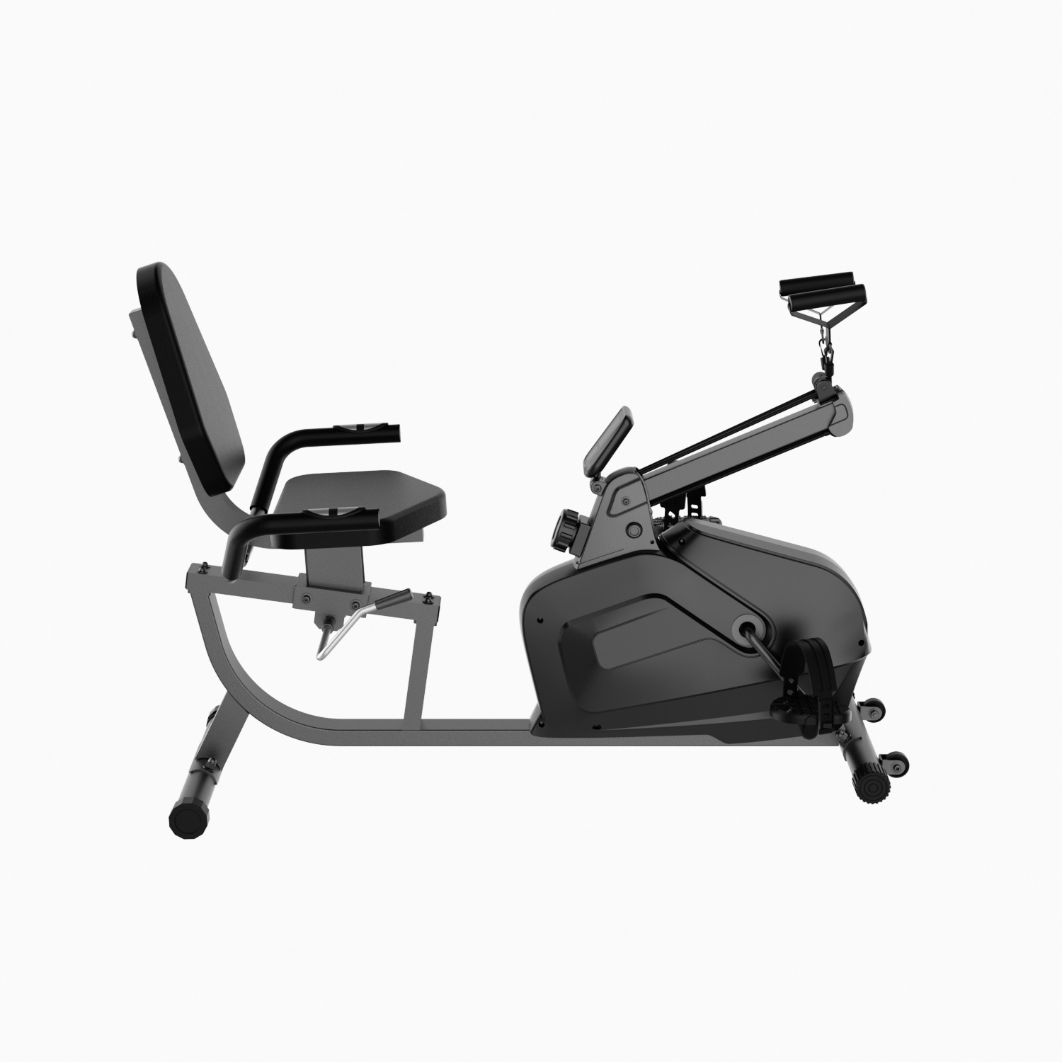 MaxKare Recumbent Exercise Bike with Arm Resistance Bands 8 Level