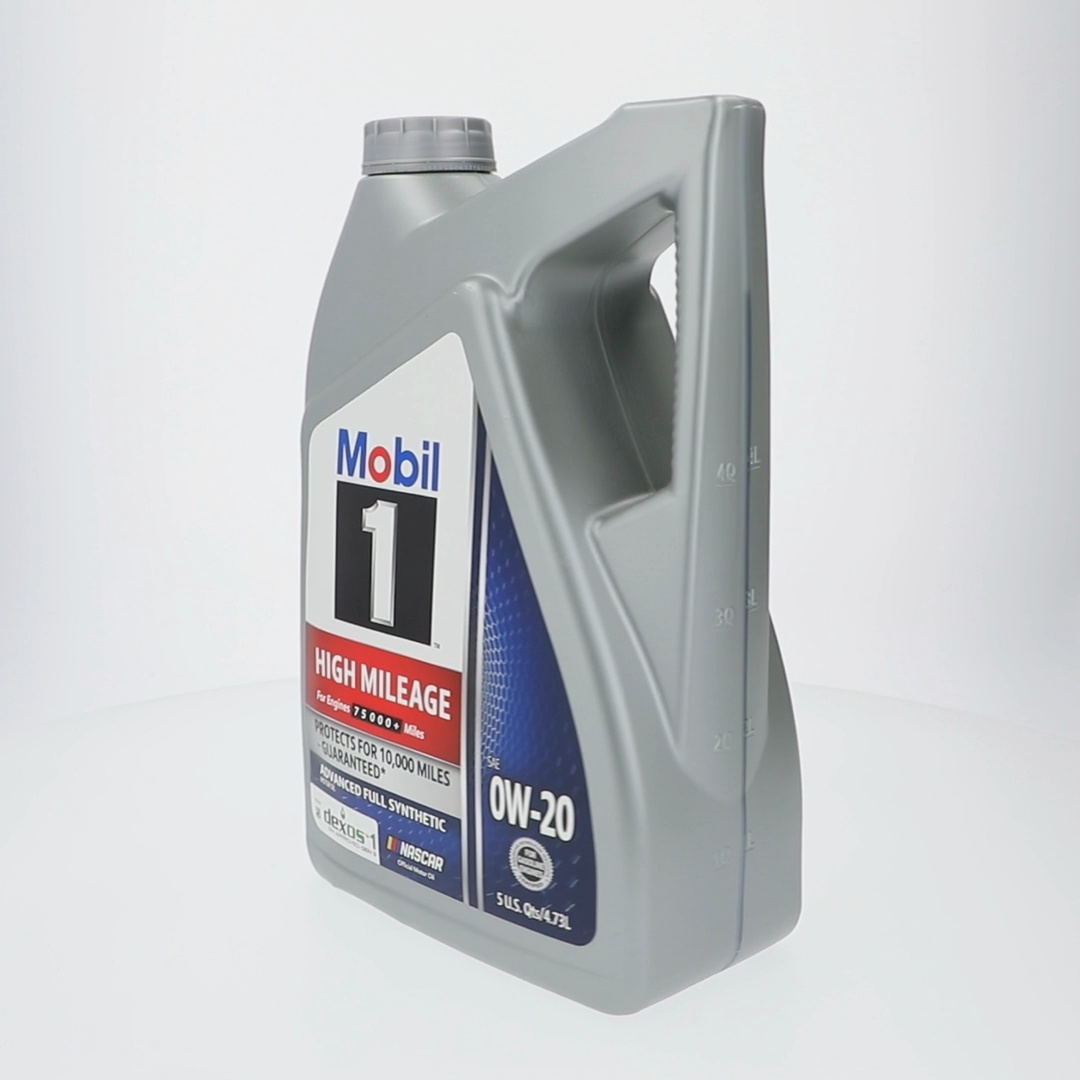 4 pack) Mobil 1 High Mileage Full Synthetic Motor Oil 0W-20, 5