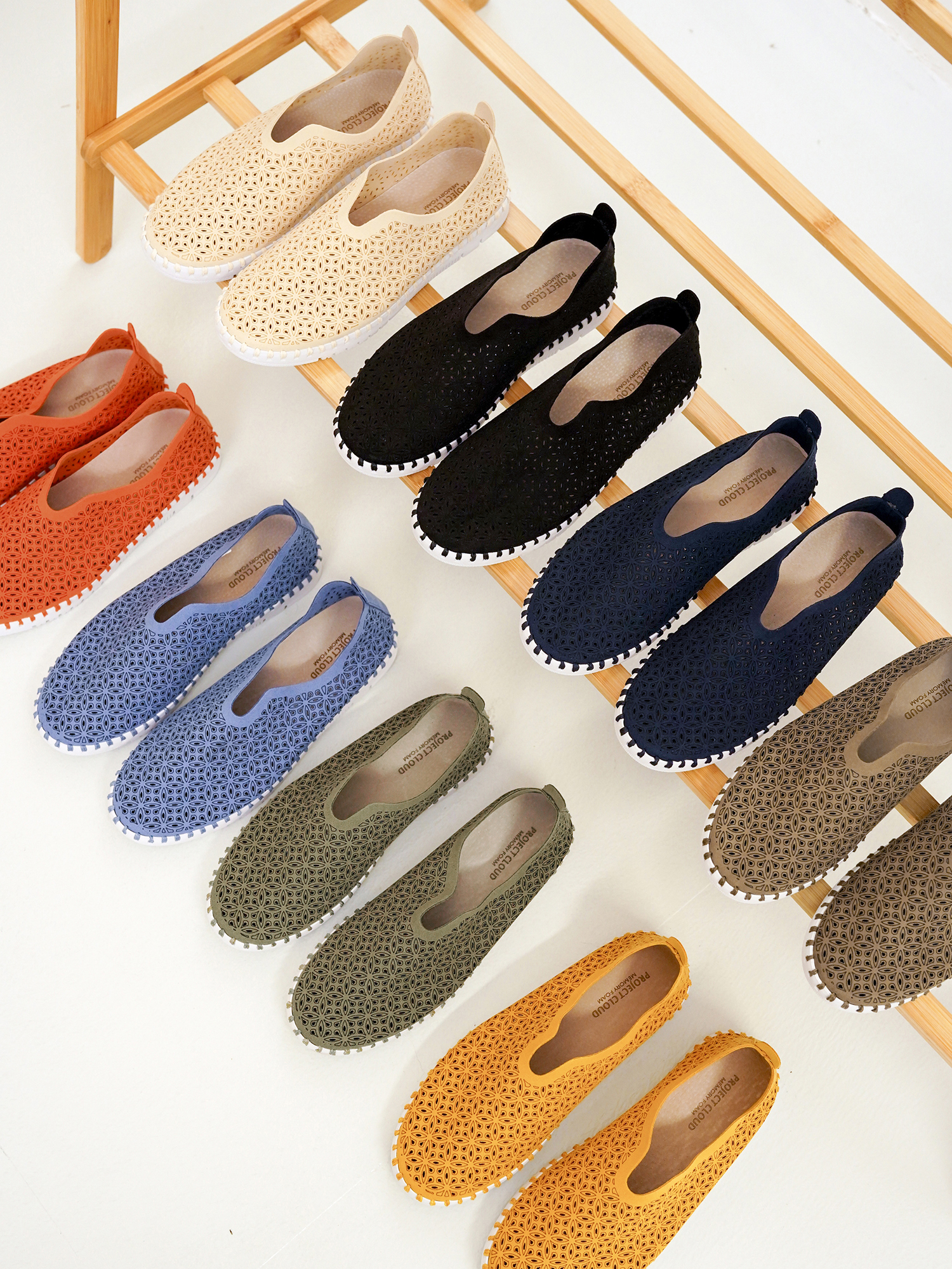 thumbnail video image 2 of Project Cloud Women's Slip-On Sneakers, Memory Foam Loafers, Lightweight Shoes for Women (Rose), 2 of 9