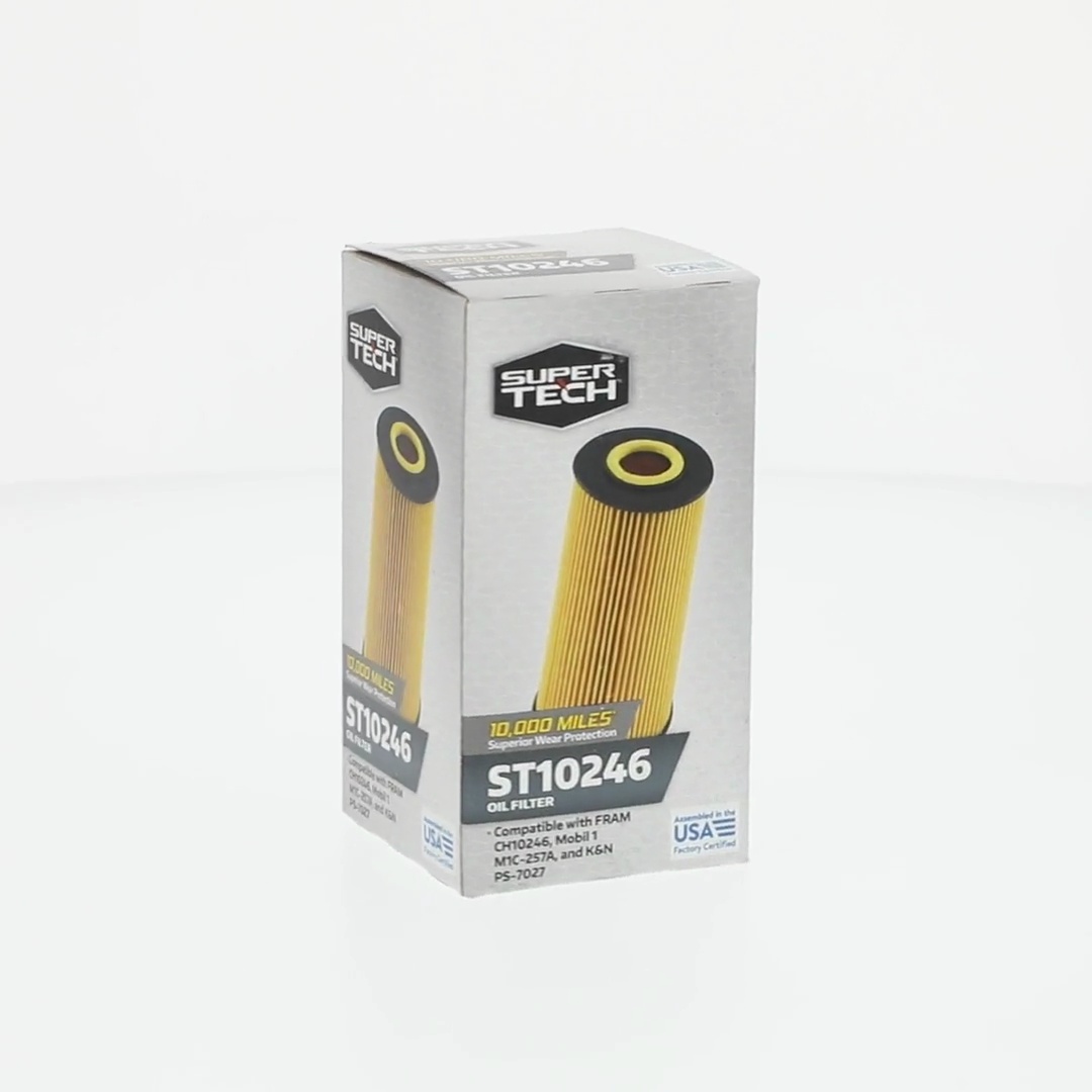 Super Tech Oil Filter ST10246, 10,000 Mile Cartridge Engine Oil