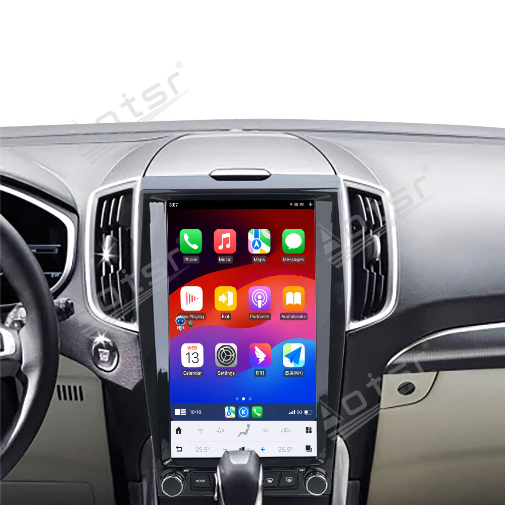thumbnail video image 2 of Aotsr 13.6 inch Tesla style screen car radio player for Ford Edge 2015-2018 Android head unit IPS touch screen car GPS navigation multimedia player（Manual）, 2 of 11