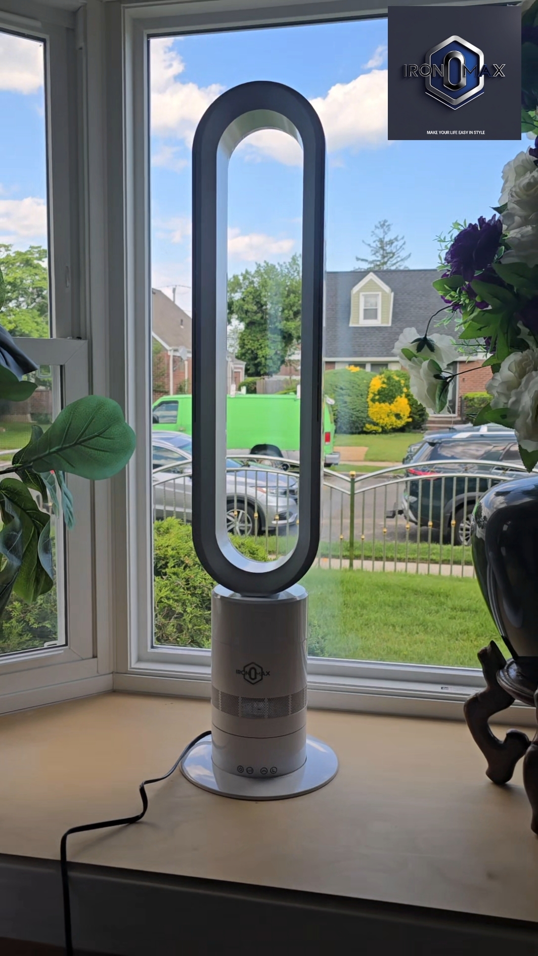 thumbnail video image 2 of IronMax Leafless/Bladeless Fan, 2 of 19