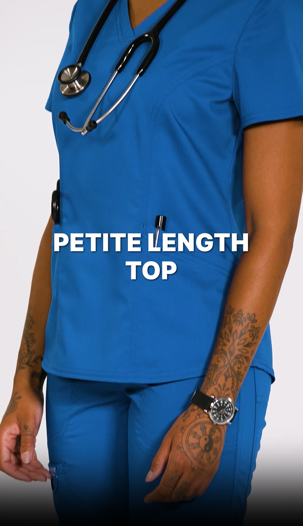 thumbnail video image 2 of Cherokee Workwear Revolution Women's Scrubs Top V-Neck WW612P, 2 of 7