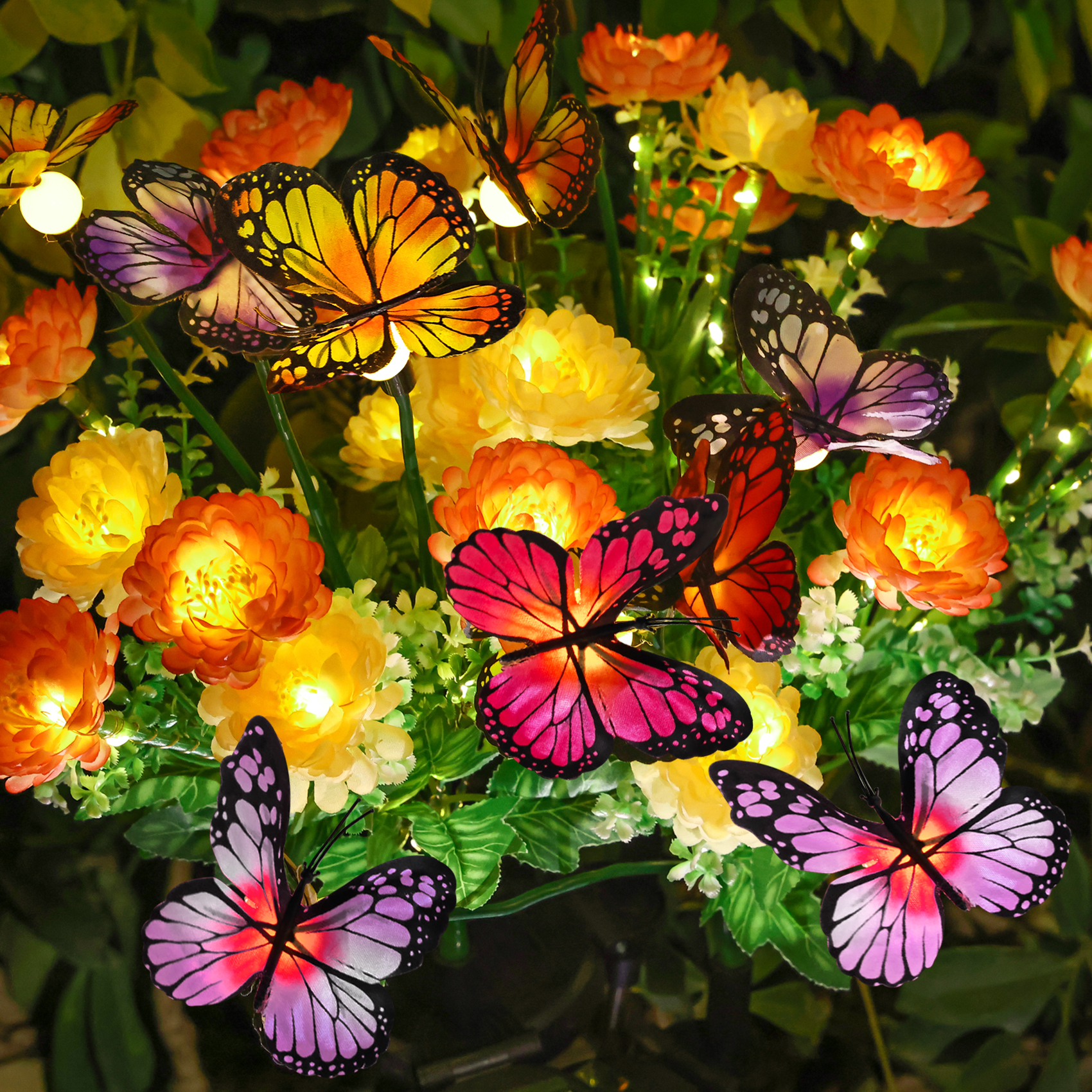 thumbnail video image 2 of Great Sun Solar Garden Lights, Latest Swaying Butterfly and Flower Lights，Solar Outdoor Lights，Yard Patio Pathway Decoration(2 Pack), 2 of 7