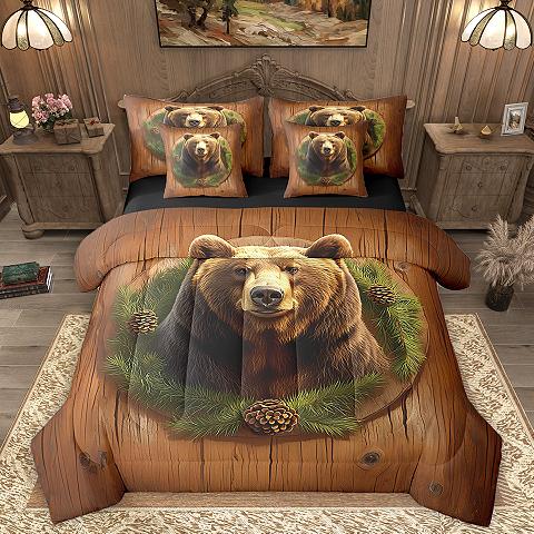 thumbnail video image 2 of Homewish Big Pike Fish 7-Piece Twin Bedding Sets,Rustic Lake House Bedding Comforter Set,Hunting And Fishing Sheet Sets For Boys Teens,Ultra Soft Home Decor Reversible, 2 of 9