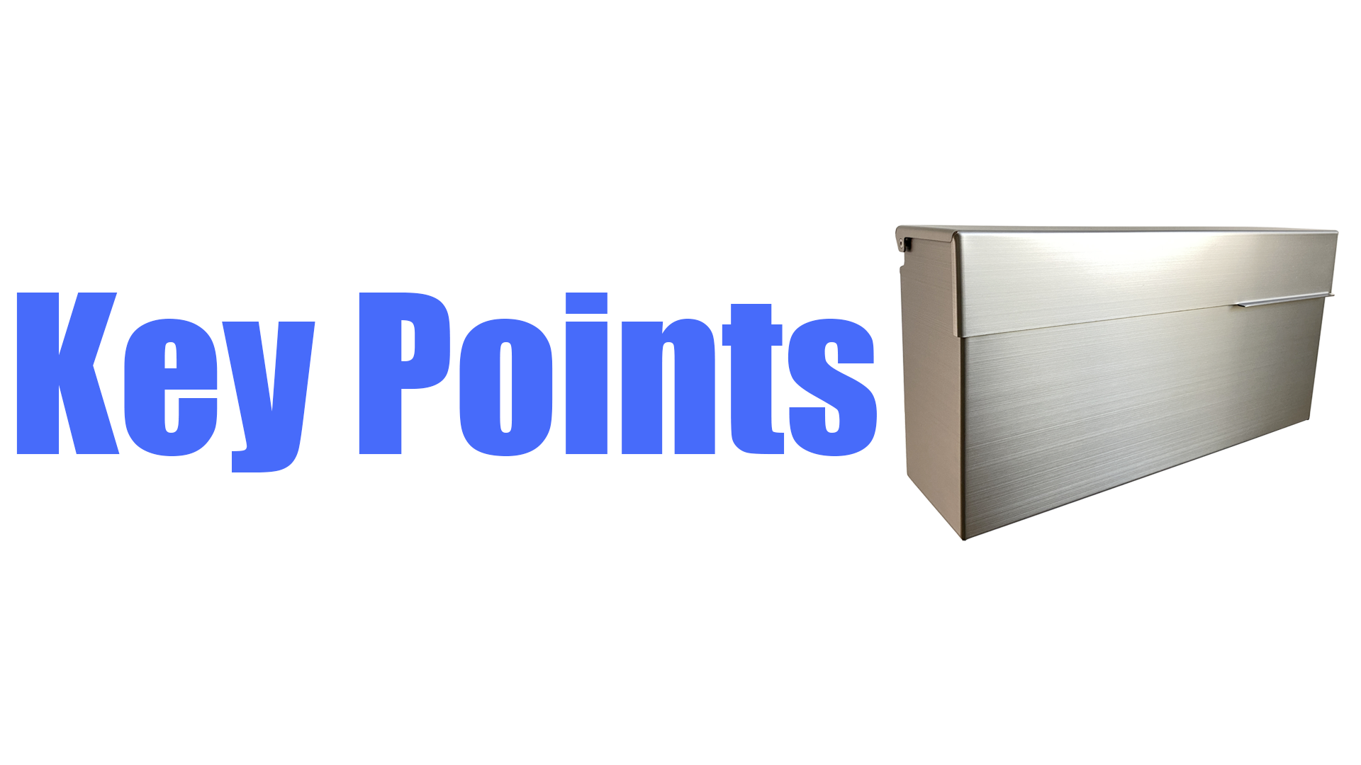thumbnail video image 2 of Plugsharge Modern Design Brushed Stainless Steel Mailbox for Walls, Heavy Duty Wall Mounted Mailbox - 14.5'' x 3.75'' x 7.1'' Rust Proof Steel Dropbox with Rainproof Design, Silver, 2 of 10