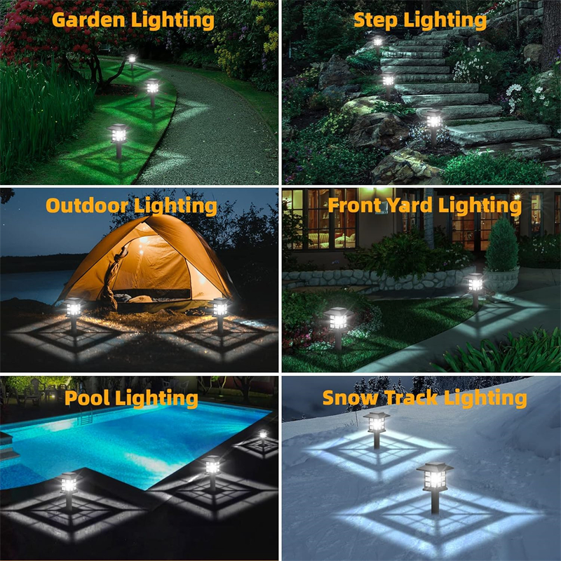 thumbnail video image 2 of 24-piece solar outdoor light, IP44 waterproof sidewalk light, LED landscape lighting garden light, suitable for sidewalks, driveways, courtyards and lawns - outdoor fairy gardens and solar garden, 2 of 10