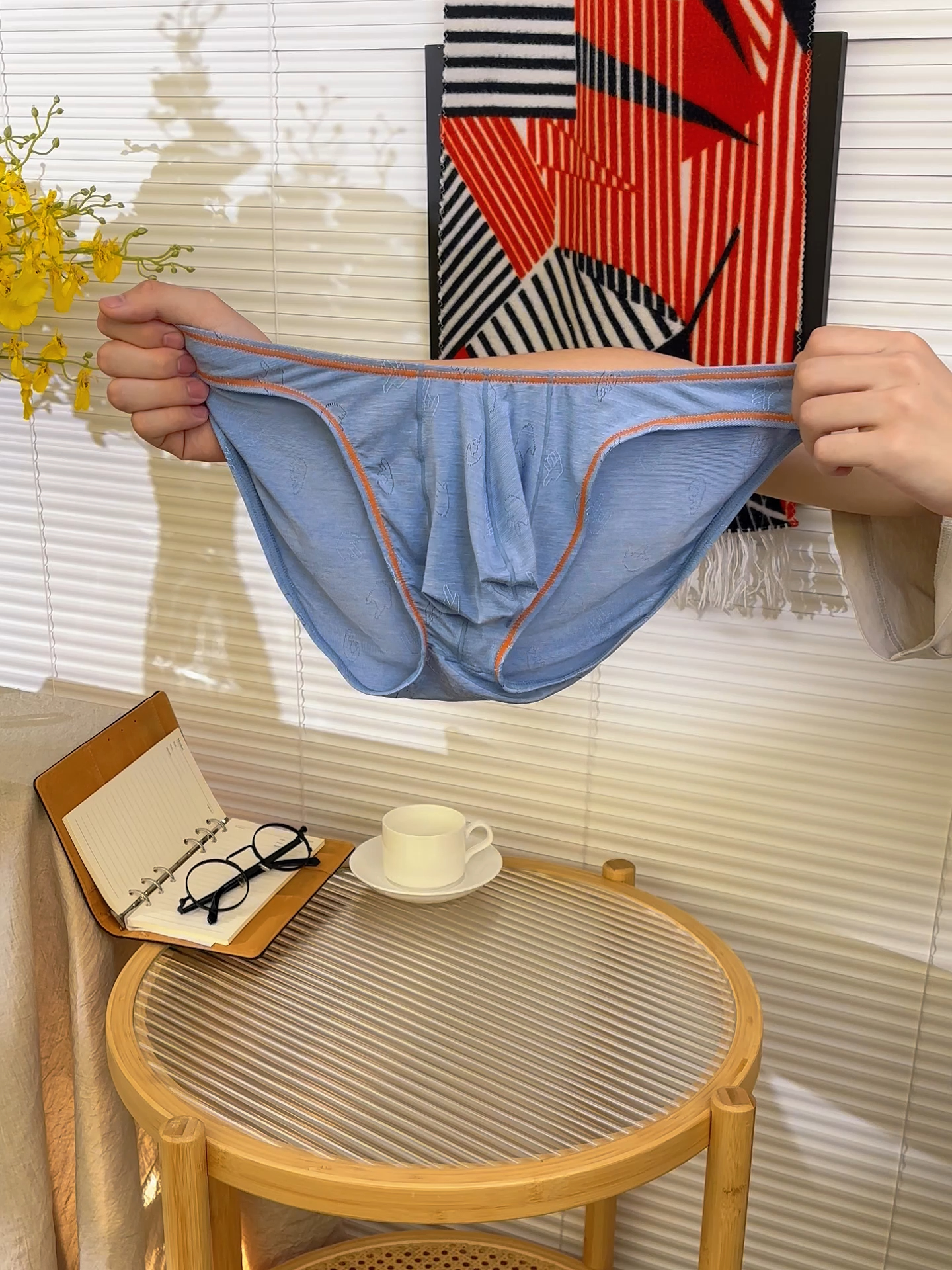 thumbnail video image 2 of Kudavo Men's Summer Bikini Briefs,Soft Comfortable Underwear,3‑Pack,Size L, 2 of 7