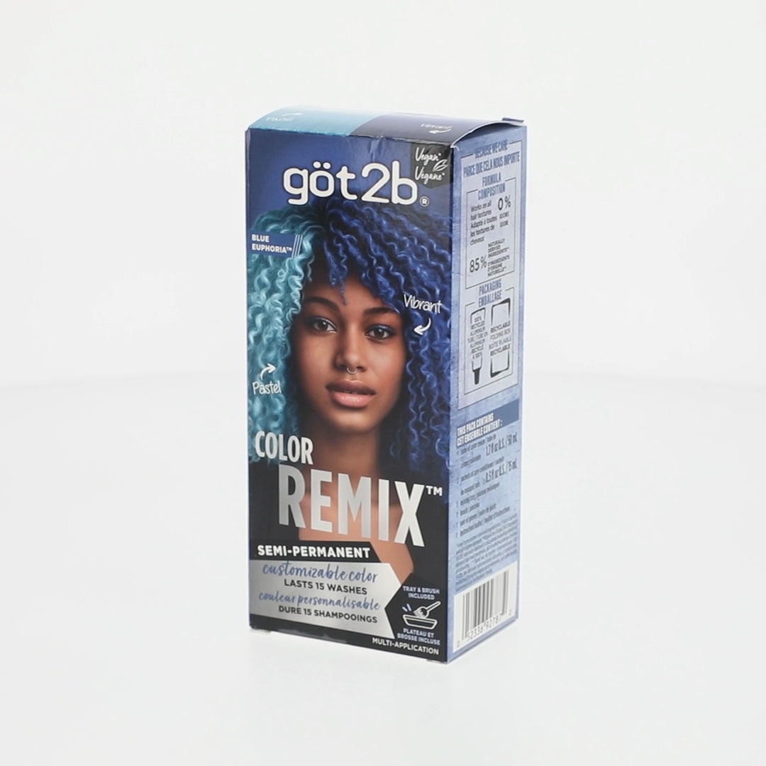 got2b Customizable Semi-Permanent Hair Color Kit Blue Euphoria 095