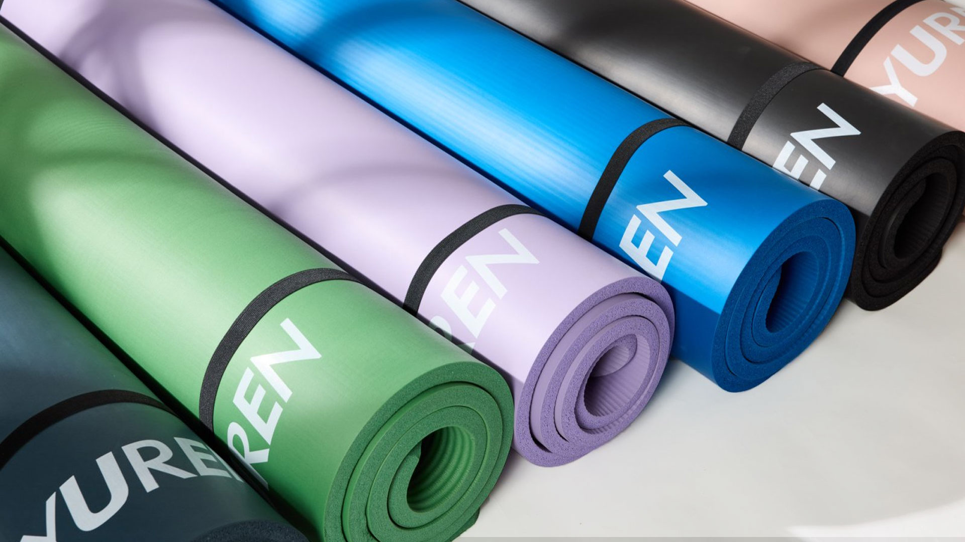 thumbnail video image 2 of YR Large Yoga Exercise Mat 78x51" 1/2" Thick NBR Foam Indoor Workout Mats with Carry Bag, Cream Yellow, 2 of 8