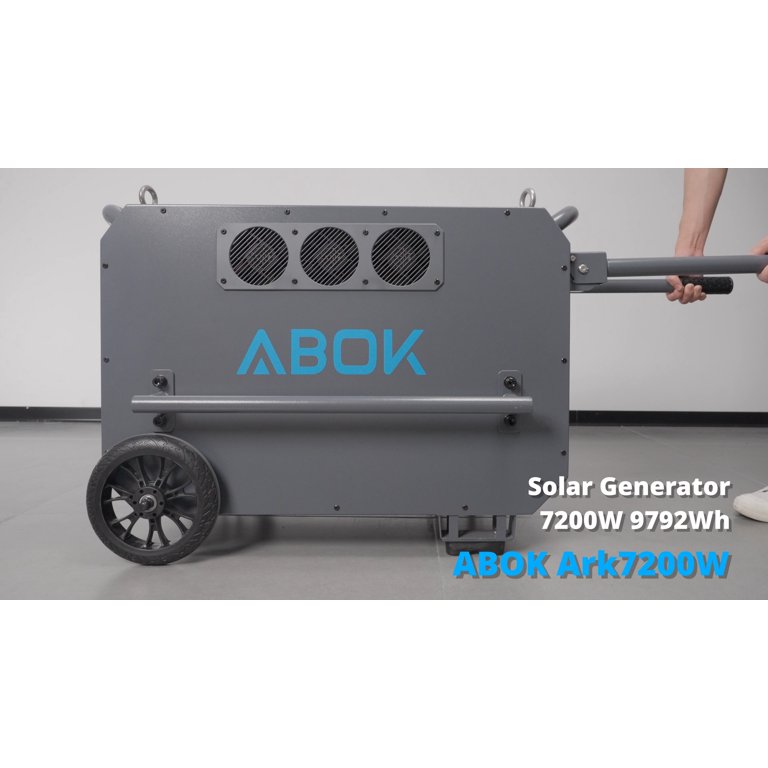 ABOK 7200W 120V/240V Split Phase Solar Generator Kit with 2x400W Solar  Panels, 9792Wh LiFePO4 Portable Power Station for Home Backup, RV, Jobsite  & ...