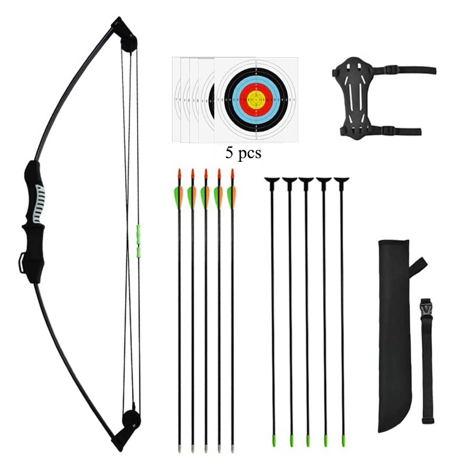 thumbnail video image 2 of Piaoyu Kids Archery Set with Fiberglass Quiver, Compound Bow for Youth Shooting Practice and Outdoor Training, 2 of 13