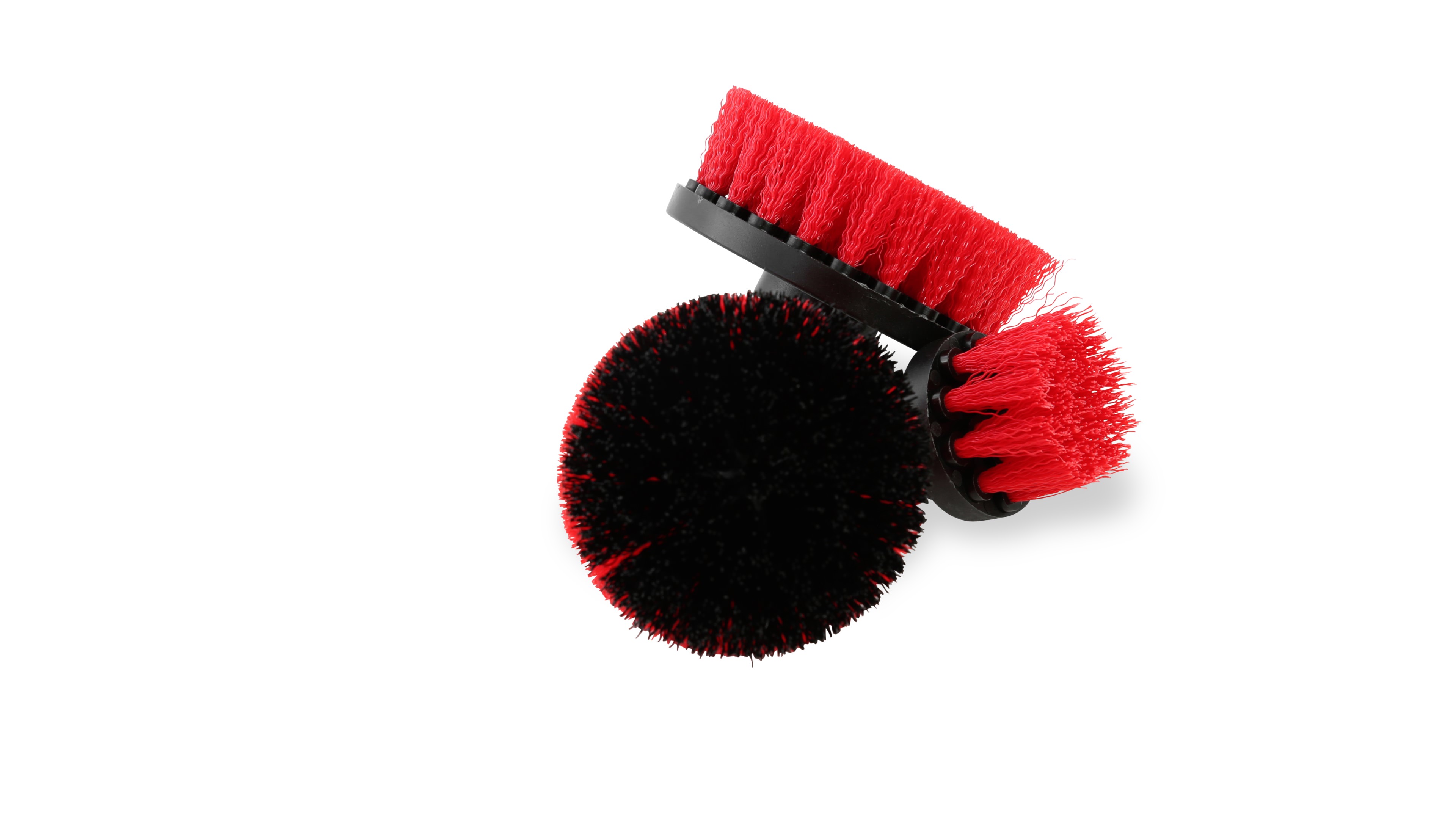 Hyper Tough Nylon Scrub Brush Cleaning Attachments for Power Drills, 3-Piece, Black 41026