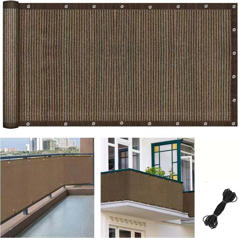 thumbnail video image 2 of Blueek Garden Patio Sun Shade Cloth for Garden - 90% UV-Block, Porch Shades Outdoor Roll up Grommets for Backyard, Carport & Playground, 20x10ft, Brown, 2 of 9
