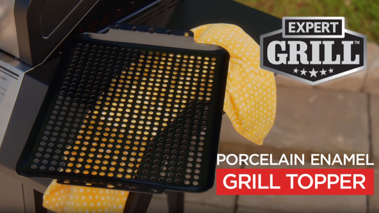 thumbnail video image 3 of Expert Grill Porcelain Grill Topper, 16" x 12", 3 of 11