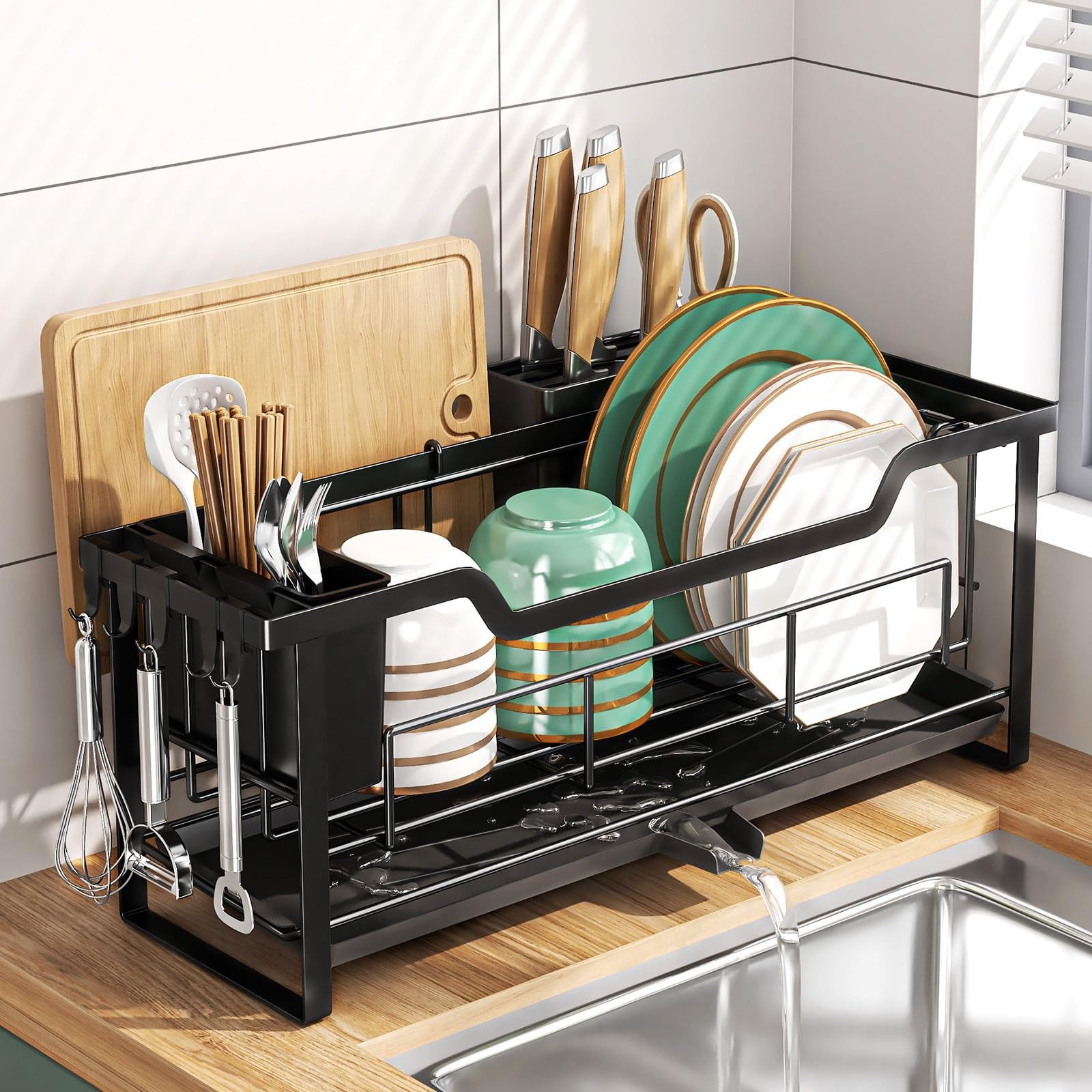 Tree Drying Rack Luckytree Dish Drying Rack, 2-Tier Anti-Rust Dishracks, Dish Drainer ...