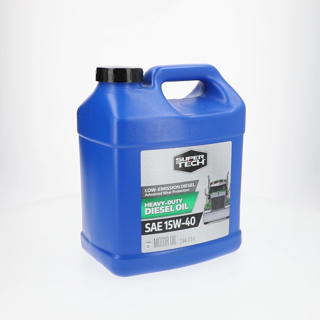 Super Tech Heavy Duty SAE 15W-40 Motor Oil, 2 Gallons for Diesel