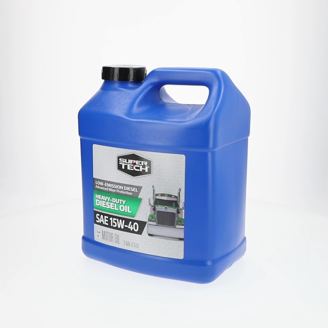 Super Tech Heavy Duty SAE 15W-40 Motor Oil, 2 Gallons for Diesel