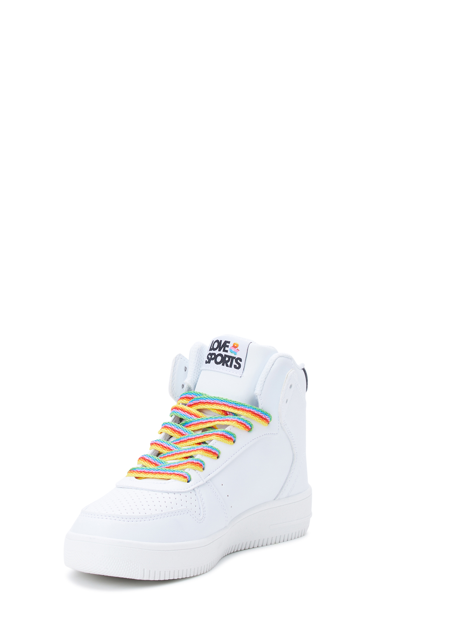 Love & Sports Women's Lace-up High-Top Sneakers (Alternate Rainbow