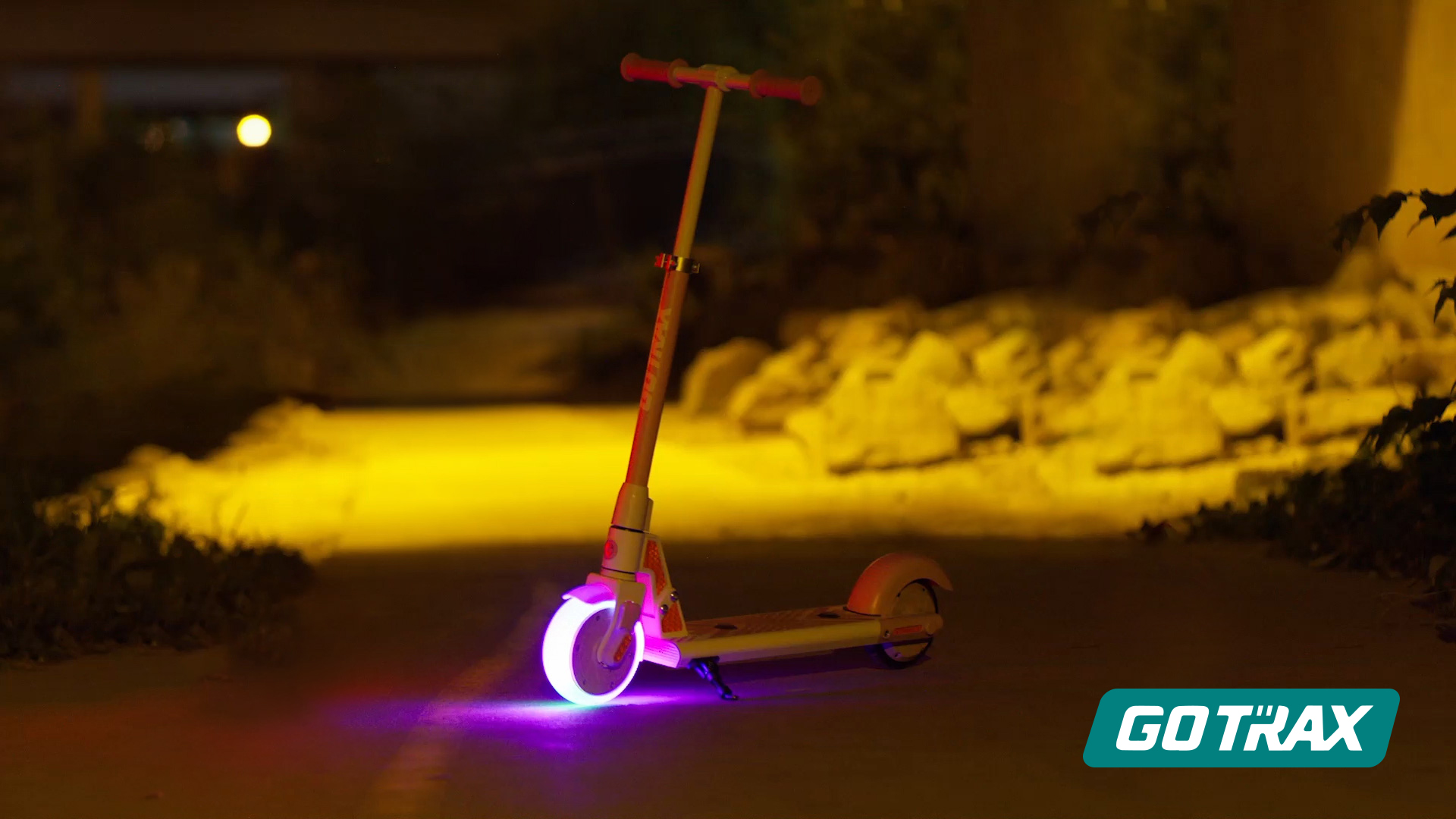 thumbnail video image 2 of GOTRAX GKS Lumios Electric Scooter for Kid Ages 6-12,6" LED Wheel Lightweight Electric Kick Scooter for Kids Teens,Pink, 2 of 9
