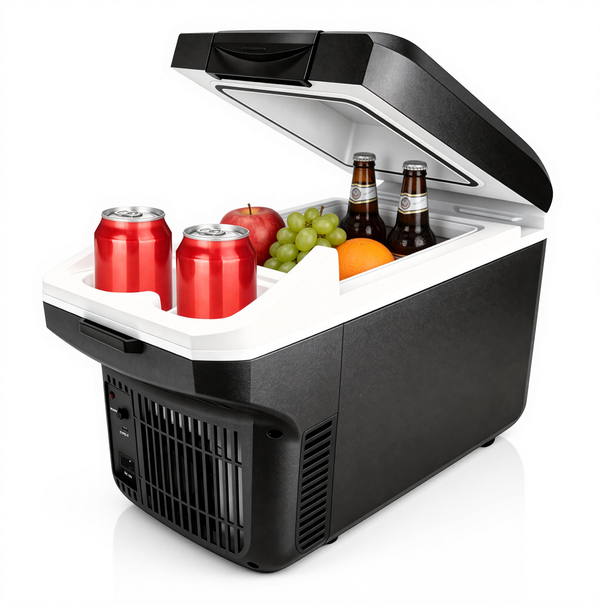 thumbnail video image 2 of IceBlue 8L car refrigerator(type-C available), compact Mini Fridge for Camping, Travel, Truck, Home, Fishing, RV and Outdoor, with Shoulder Strap, 2 of 10