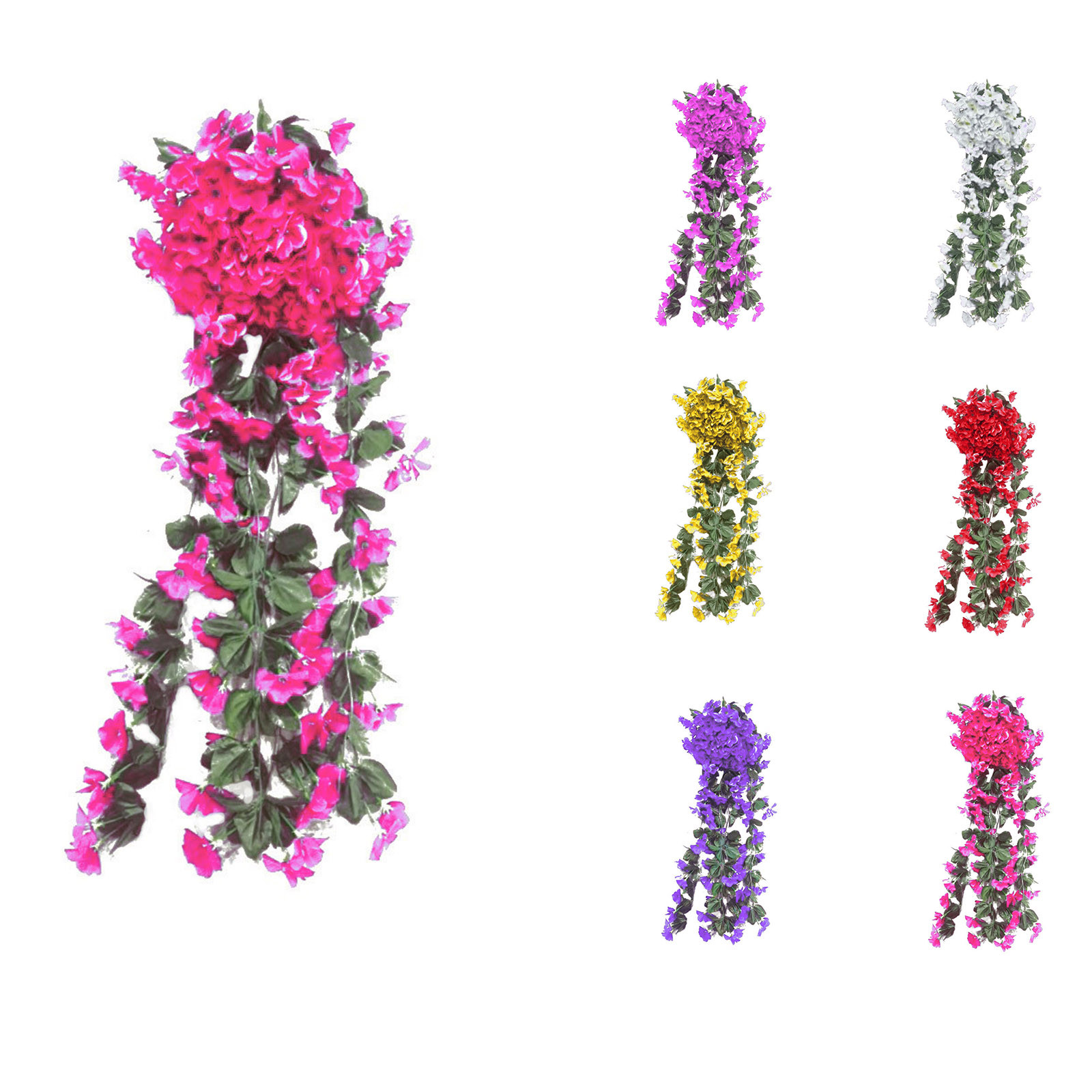 thumbnail video image 2 of WJSXC 85 cm Artificial Silk Pink Wisteria Orchid Bouquet, 2 of 2