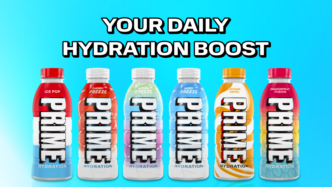 Free Shipping! Prime Hydration Cherry Freeze Sports Drink 16.9 fl