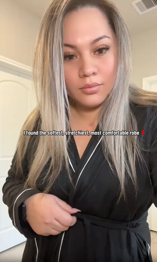 thumbnail video image 2 of Catalonia Women's Towel Bathrobes, Lightweight Cotton Waffle Full-Length Cloth Robe,Soft Absorbent Robes Home Hotel Spa Long Sleeves Robe,Black,XL, 2 of 8