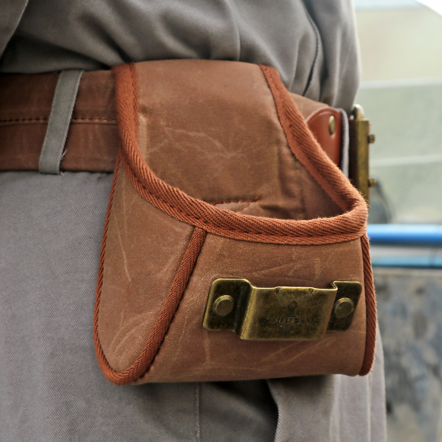 thumbnail video image 2 of TOURBON Canvas Tool Belt Carry Pouch Nail Drill Waist Holder Storage Tape Measure Clip, 2 of 11