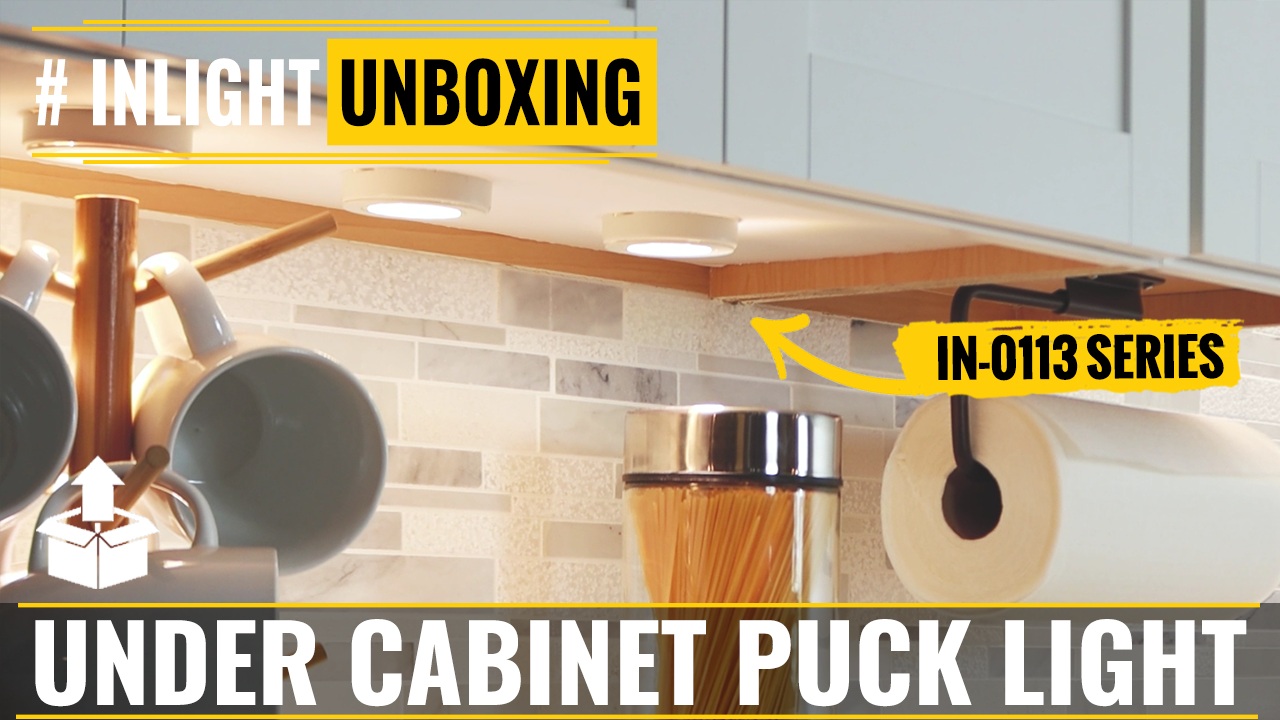 thumbnail video image 2 of Inlight 2.5" Wide 3000K Dimmable LED Puck Lights Kit, Plug-in Installation, Recessed, Surface Mounted, Set of 3, IN-0113-3-WH, 2 of 9