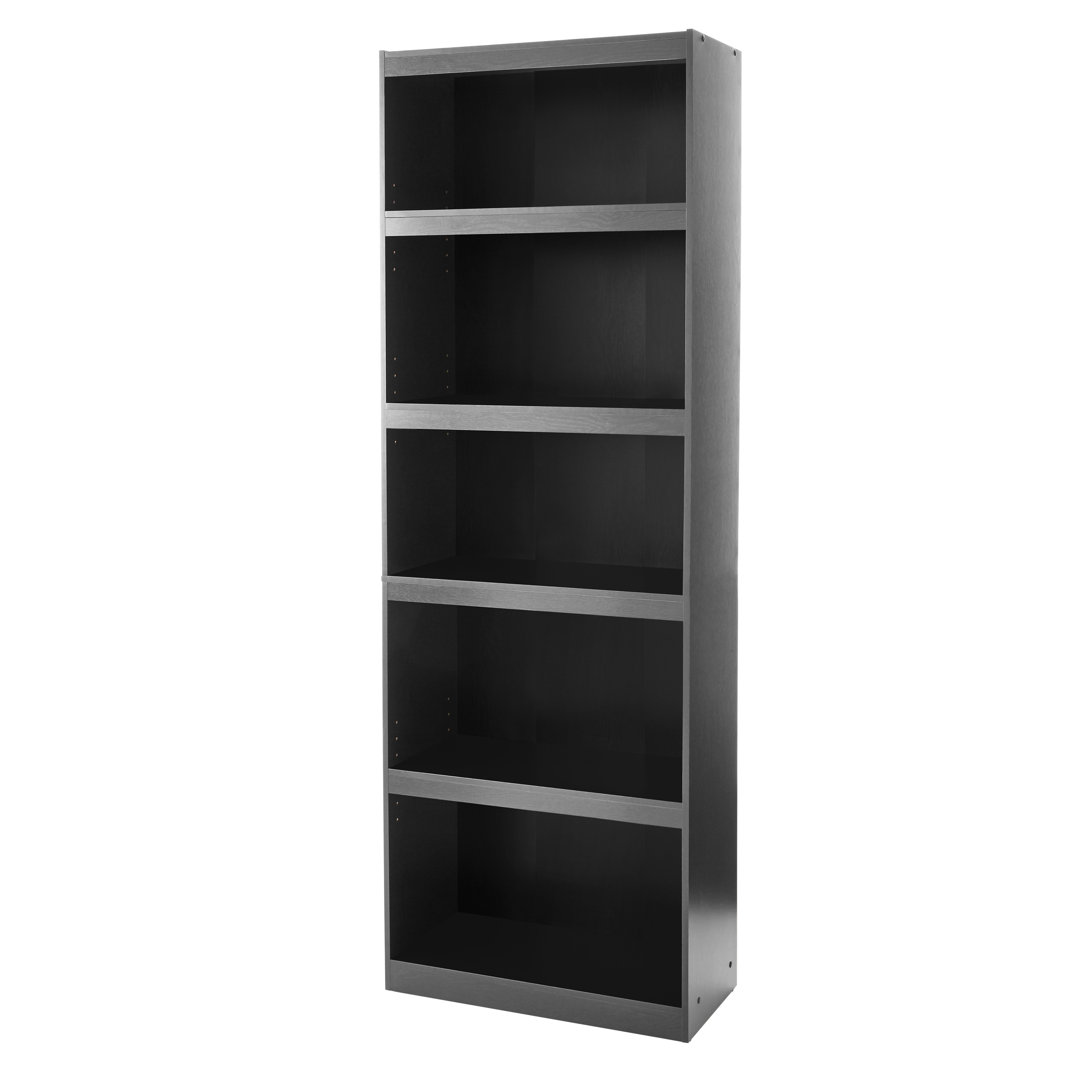 thumbnail video image 2 of Mainstays Framed 5-Shelf Bookcase with Adjustable Shelves, True Black Oak, 2 of 8