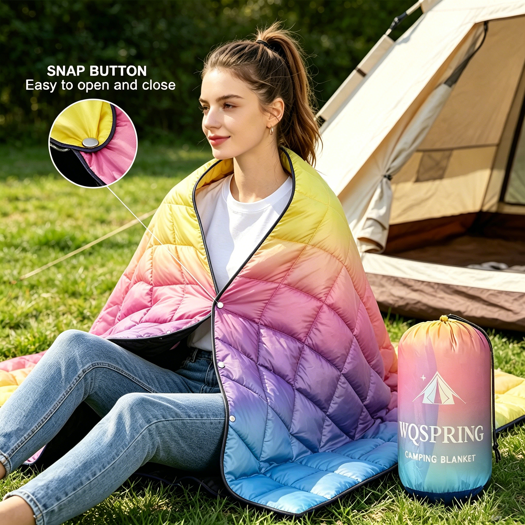 Outdoor Waterproof Blanket Sleeping Bag Alternative - 79
