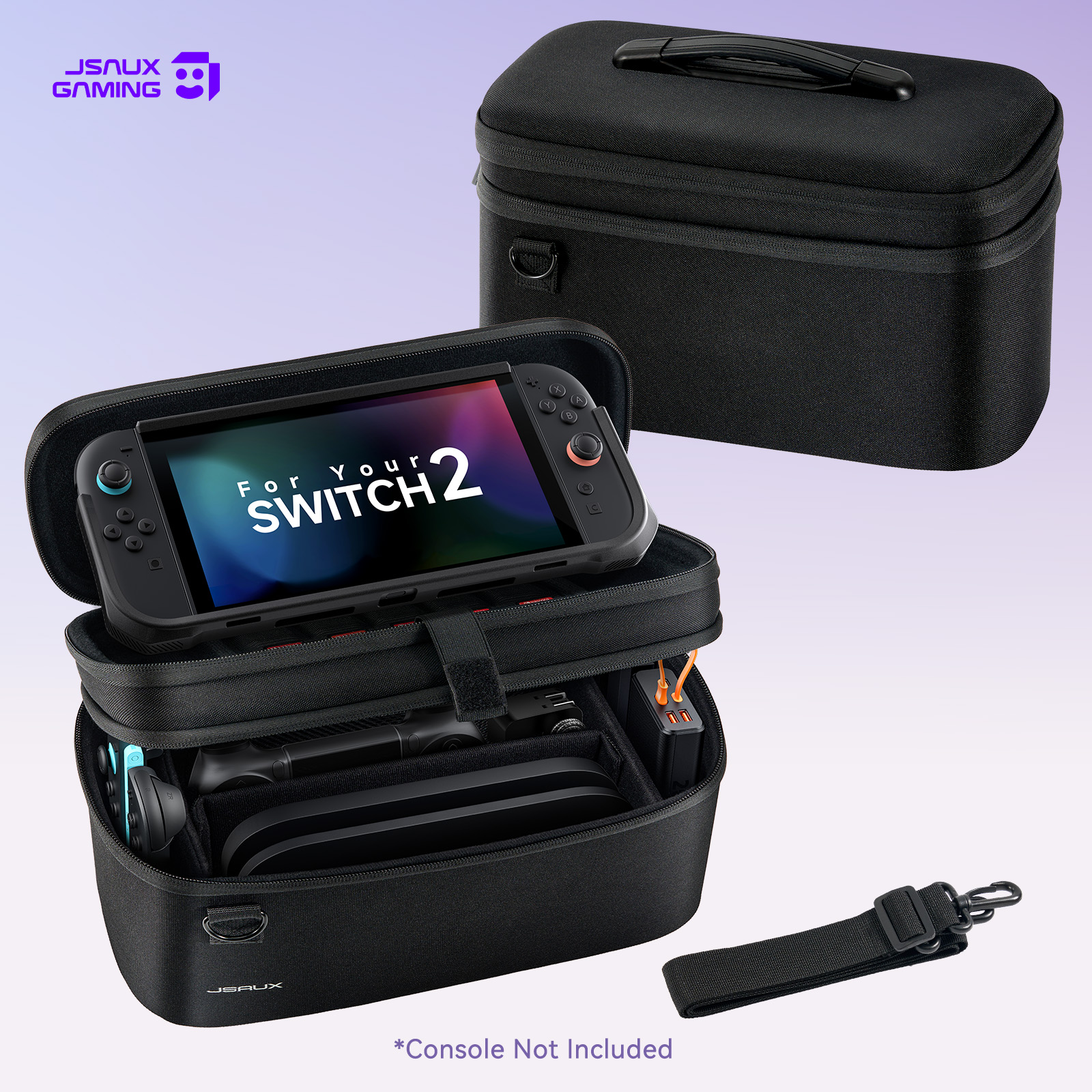 thumbnail video image 2 of JSAUX All-in-One Carrying Case BG0121 for Switch 2 & ROG Ally Black, 2 of 8