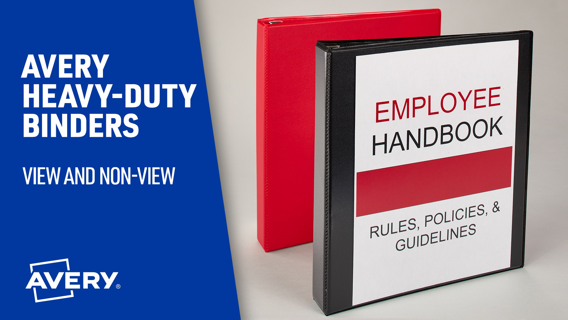 thumbnail video image 2 of Avery Heavy-Duty Binders, 1.5 inch Rings, 2 Black Binders (46046), 2 of 8