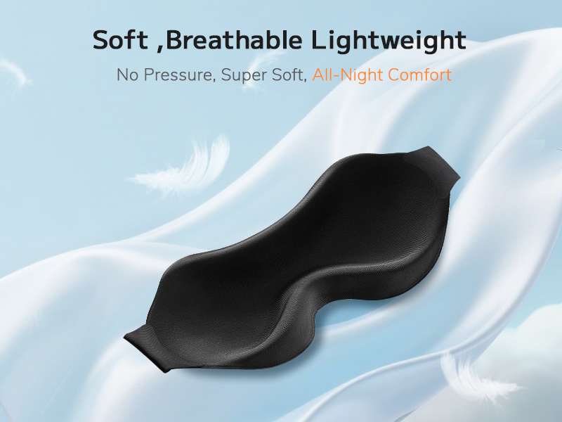 thumbnail video image 2 of Eye Masks for Sleep Light Blocking: Lightweight 3D Contoured Eye Mask for Lash Extensions - Adjustable Strap Washable Zero Pressure - Perfect for Men Women Airplane Travel Yoga Meditation (Black), 2 of 10