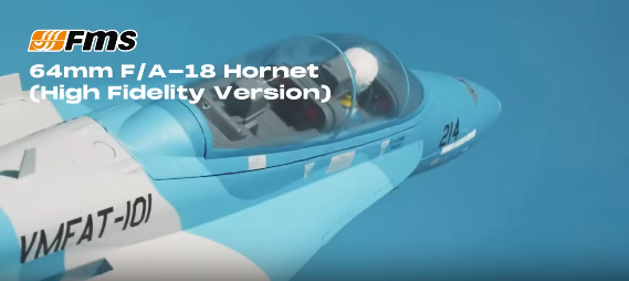 thumbnail video image 2 of Fms Rc Jets 64mm F-18（SIM） Hornet EDF Fighter Jet Rc Airplanes for Adults Remote Control Planes PNP(NO Transmitter Batteries and Charger), 2 of 8