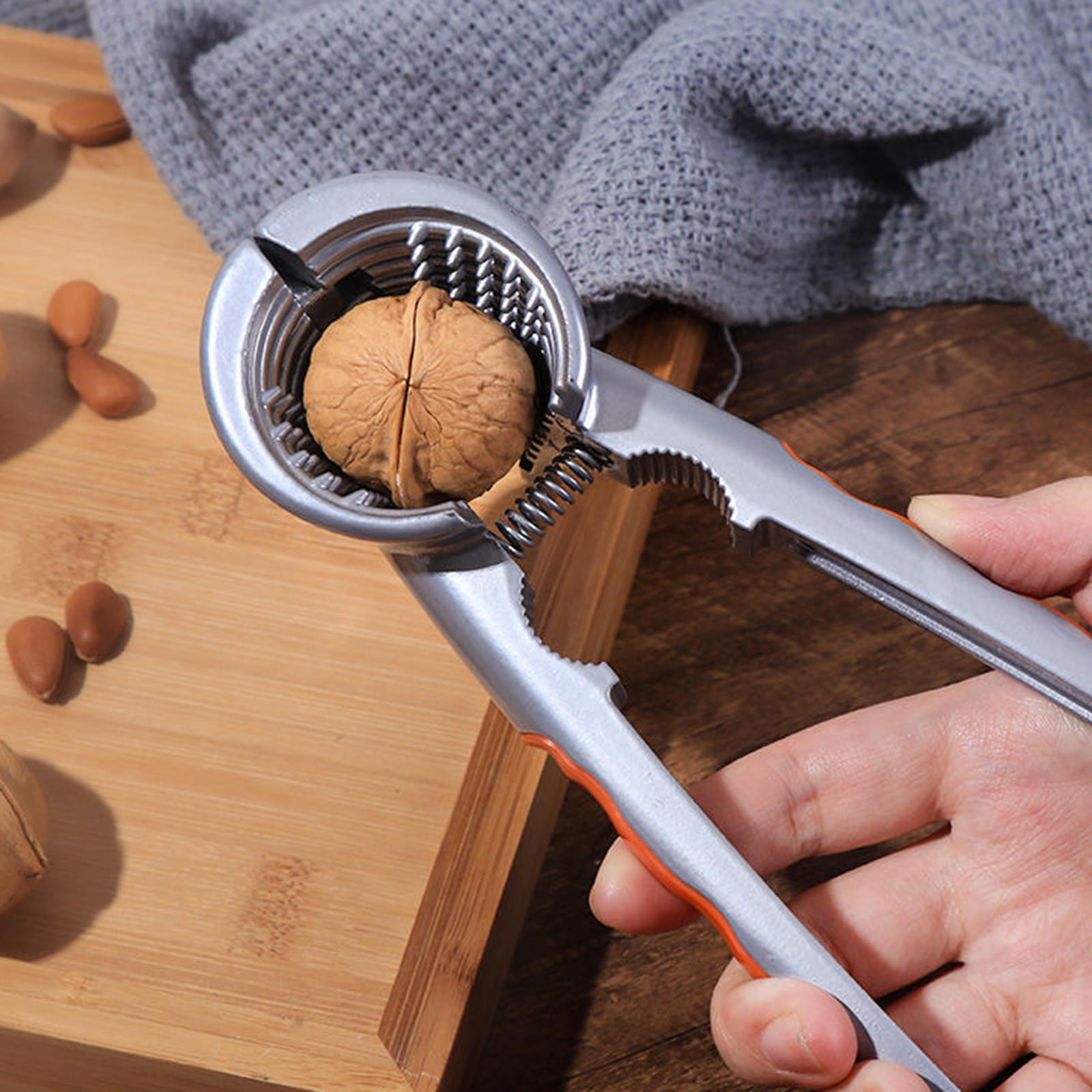 thumbnail video image 2 of Alloy Walnut Cracker Pliers - Heavy-Duty Nut Opener for Walnuts, Hazelnuts & Pecans - Ergonomic Grip for Easy Shelling - Durable Construction for Home Use - Versatile Nut Peeling Tool, 7in/18cm, 2 of 8