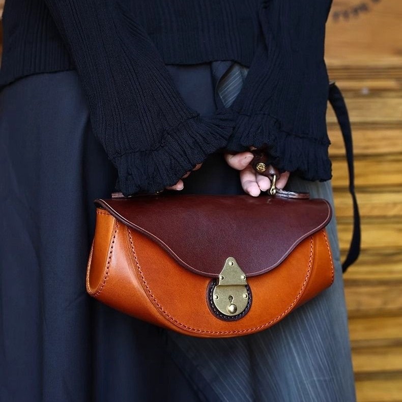 thumbnail video image 2 of US Exclusive BL1902 Handcrafted PU Mini Boat Crossbody Bag – Stylish & Compact (24x9.5x12cm), 2 of 13
