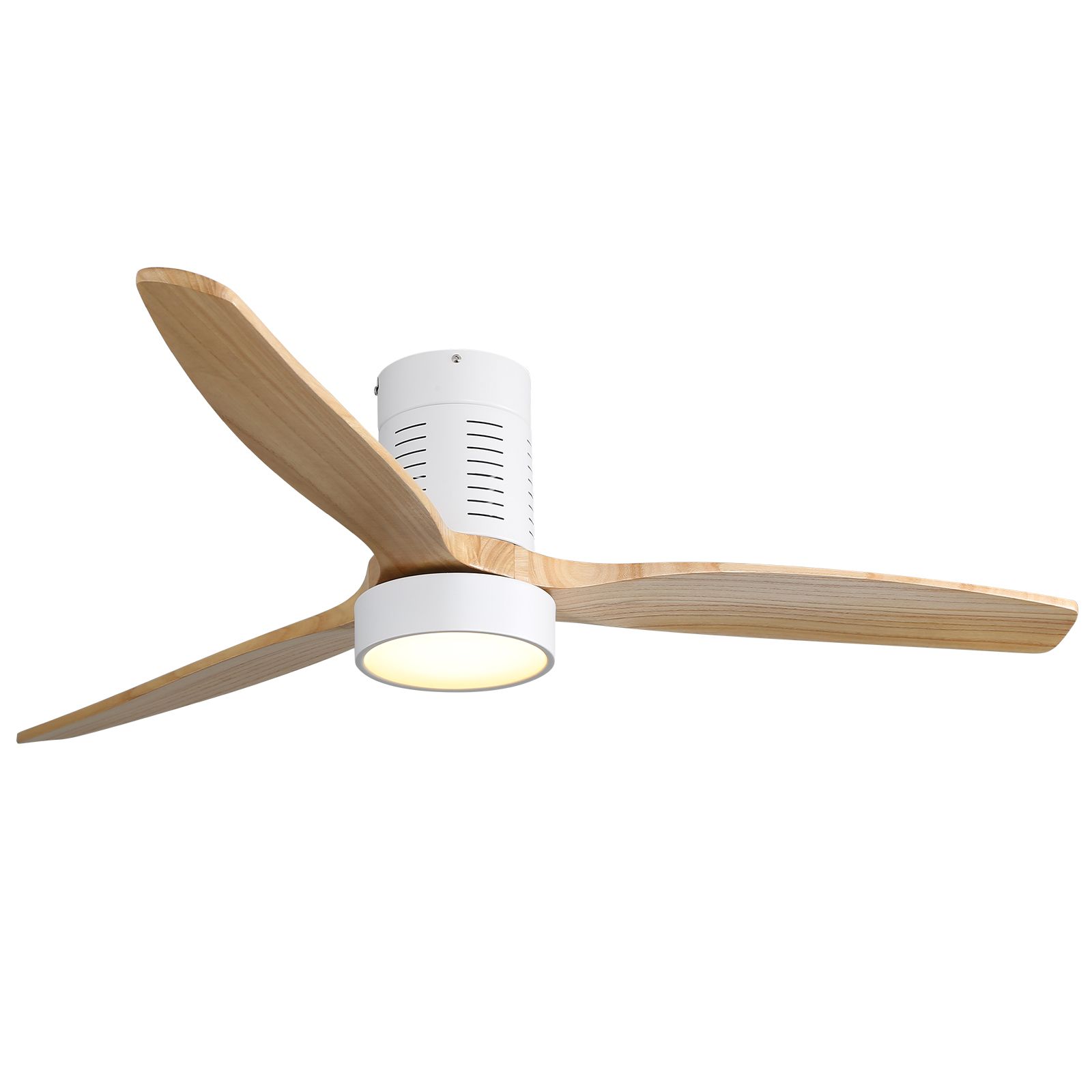 thumbnail video image 2 of Sofucor 52-Inch Flush Mount Ceiling Fan with LED Lights and Remote Control, Modern Indoor, 2 of 9