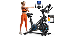 thumbnail video image 2 of MERACH Stationary Exercise bike with Exclusive Free APP, Indoor Cycling Bicycle with 300lbs Weight Capacity, Silent Belt Drive and Comfortable Seat Cushion for Home Cardio Workout 35 Lbs Flywheel, 2 of 8