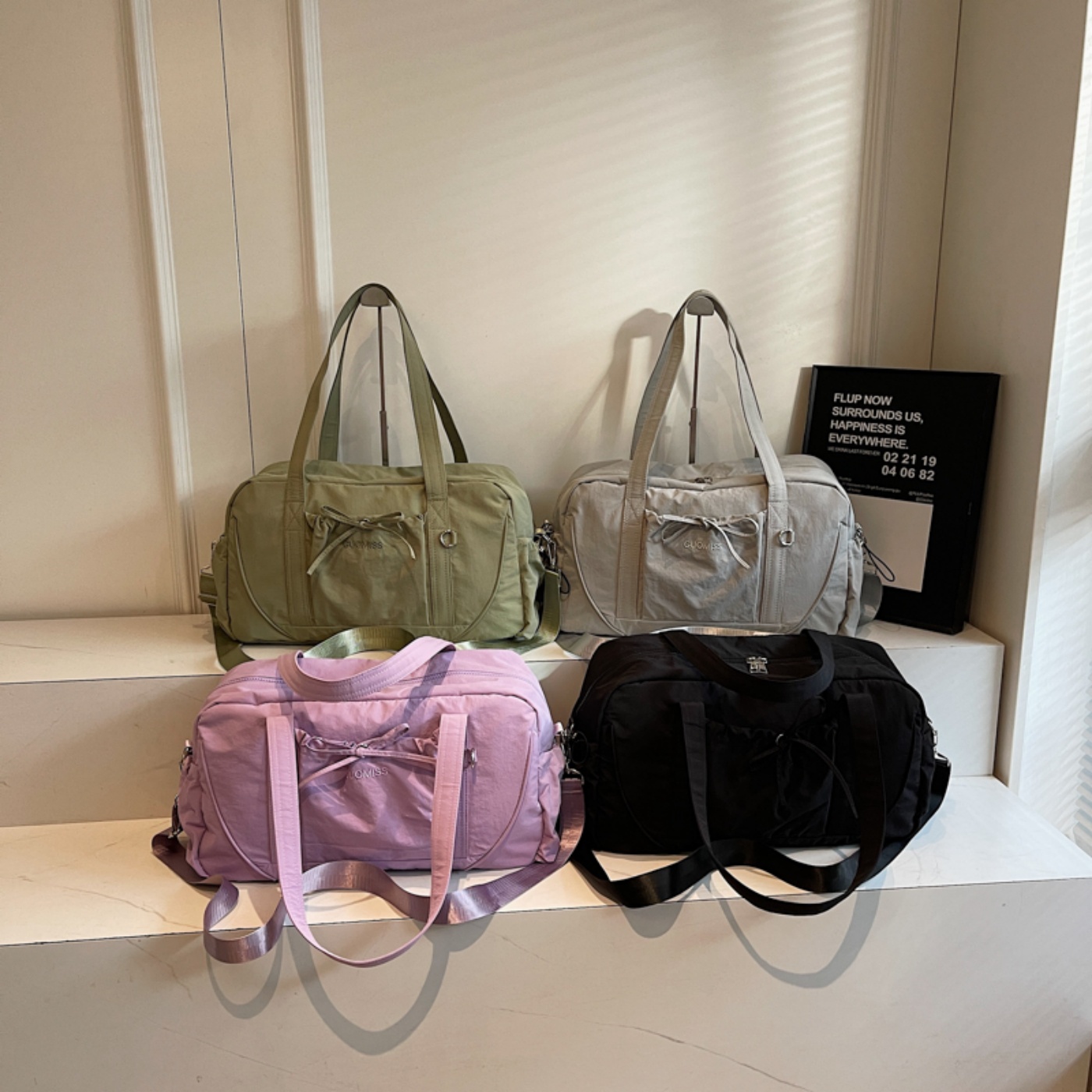 thumbnail video image 2 of URSOFINE Gym Bag for Women and Men, Waterproof Duffle Travel Bag, Lightweight Carryon Gymbag for Airplane Travel, Trip, Gym, Yoga，Sports, Gyms and Weekend Getaway, 2 of 8