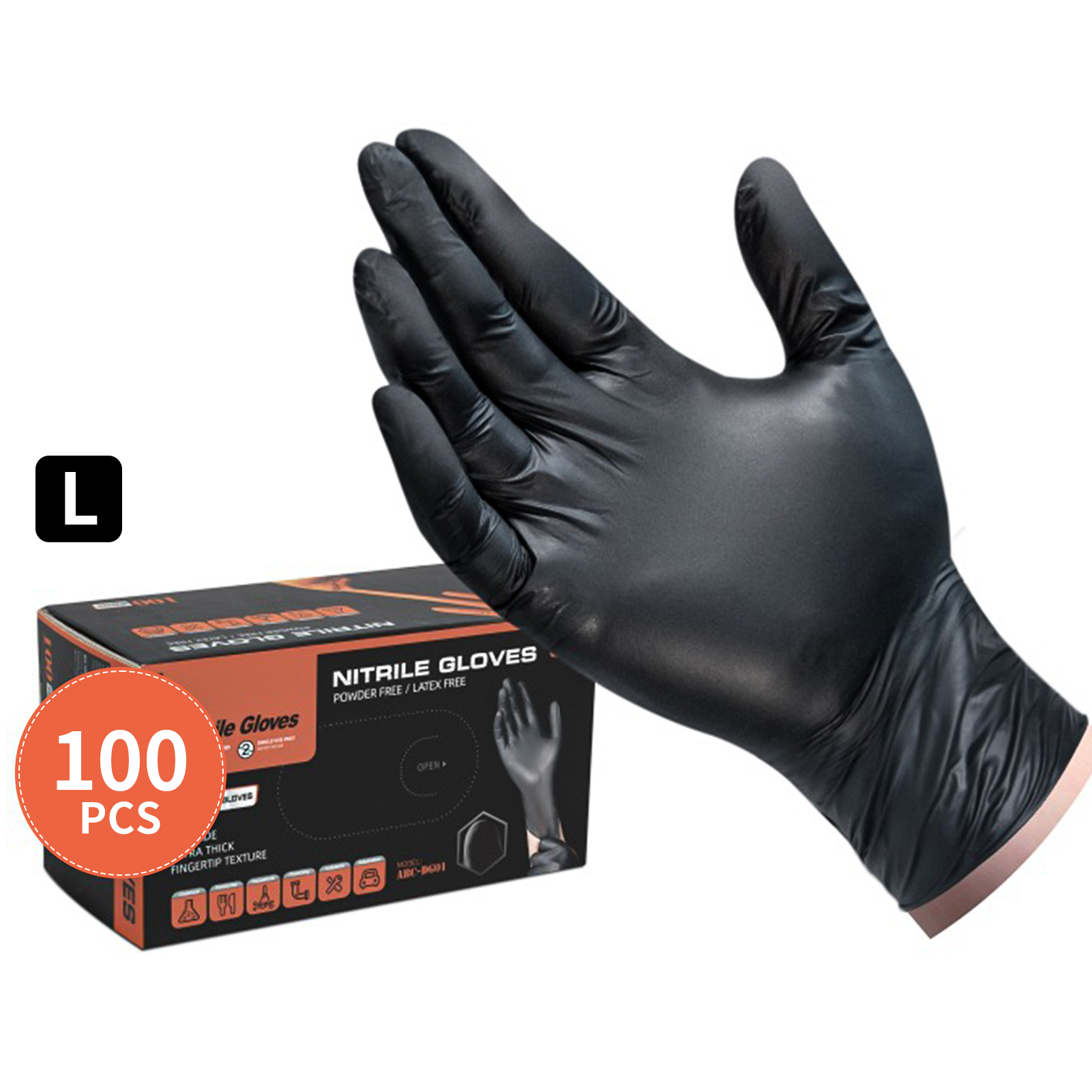 thumbnail video image 2 of Nitrile Disposable Gloves 4mil-500 Count Latex Free,Powder Free for Cooking,Household,Food safe(M size), 2 of 7